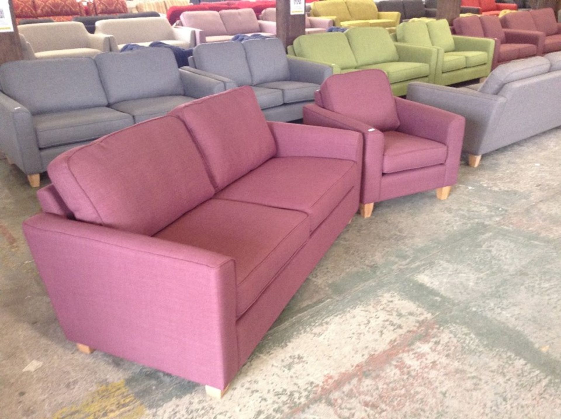 PORTIA Turin Mulberry Medium Sofabed and Chair ( S