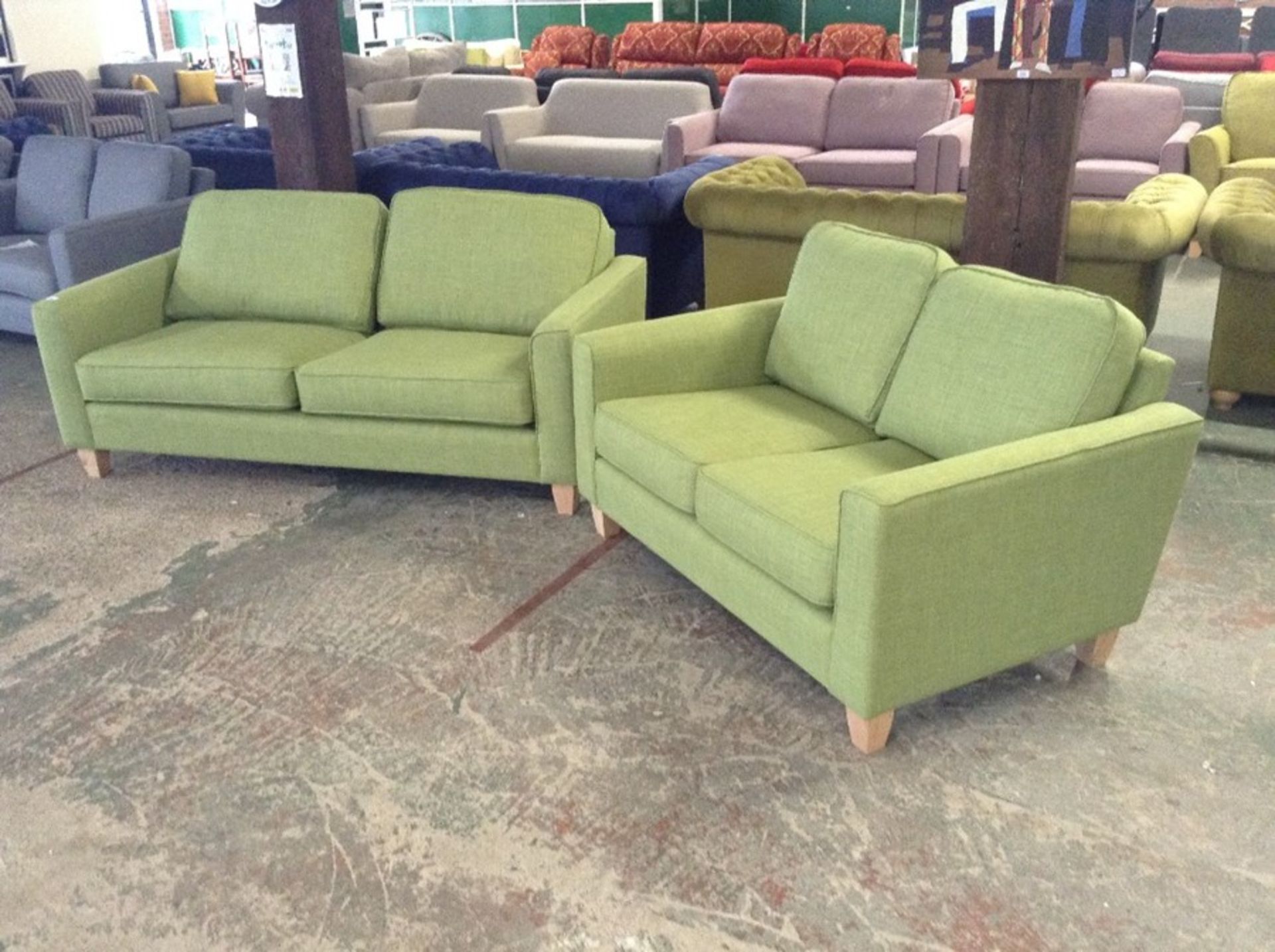 PORTIA Como Green 2.5 str and2 SEATER SOFA (SFL903