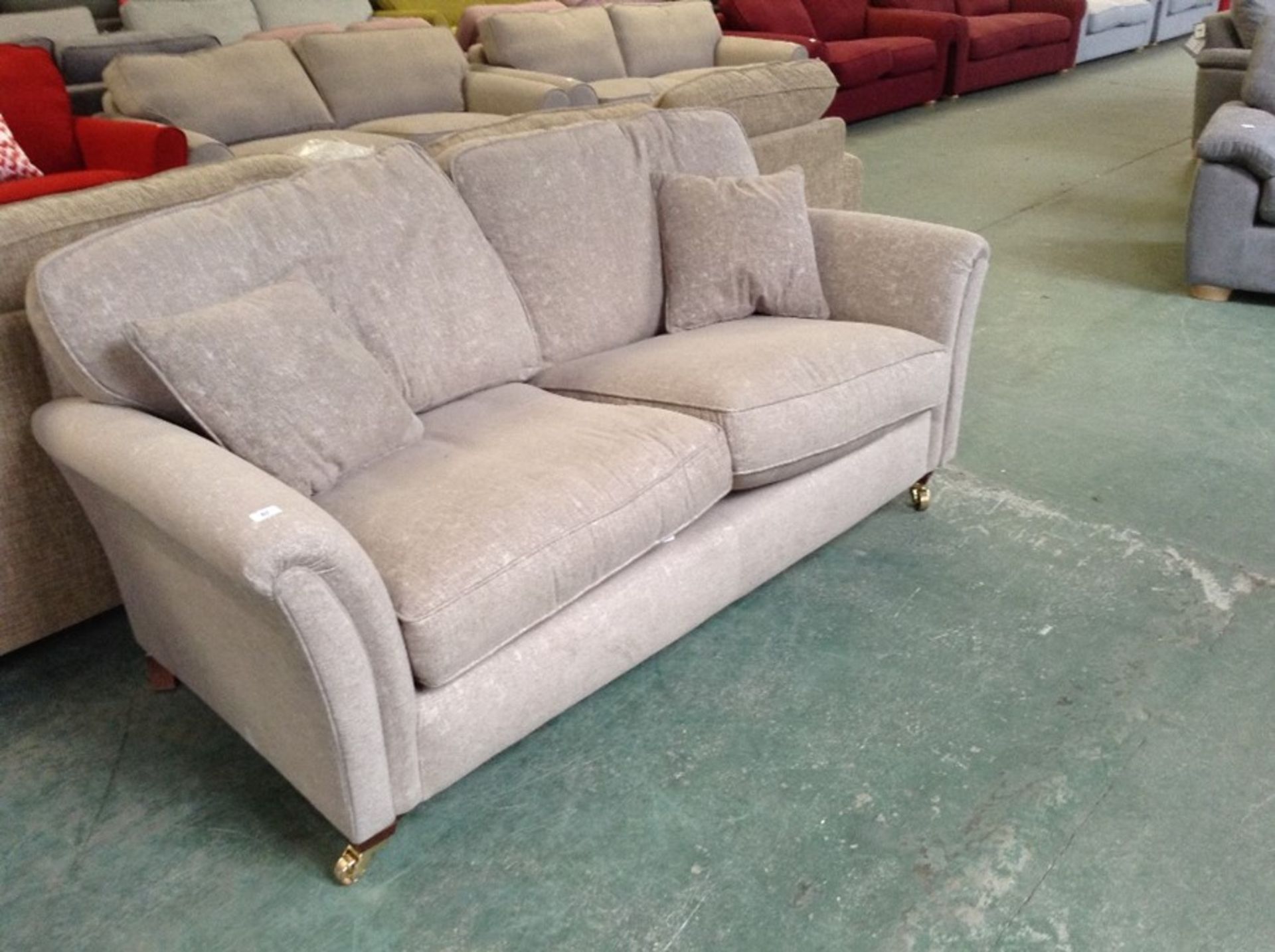 BEIGE FABRIC LARGE 2 SEATER SOFA (WOO777312)