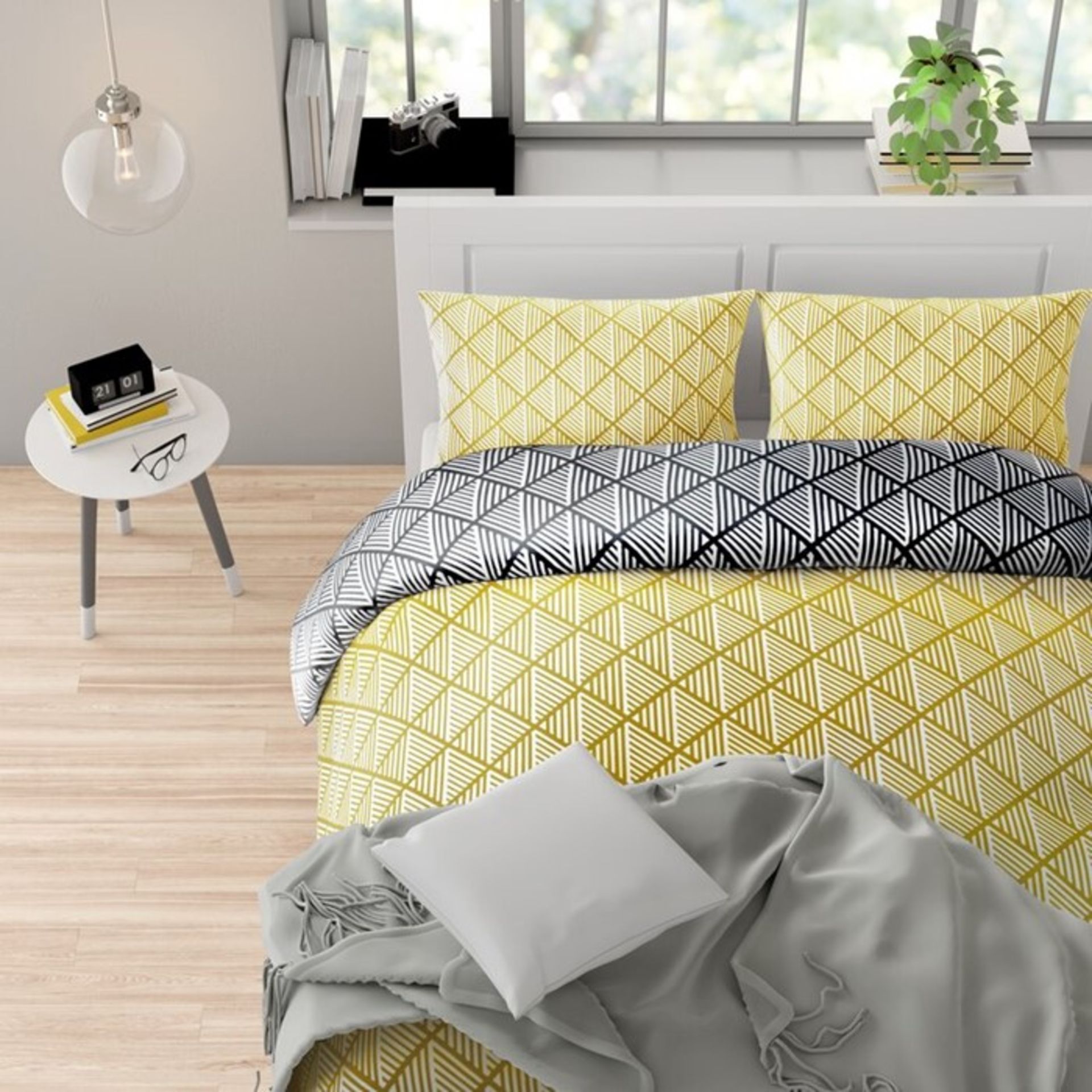 Zipcode Design, Kat Duvet Cover Set (DOUBLE)(BLACK/OCHRE) - RRP £14.99 (EANS1019 - 19060/211) 2E - Image 2 of 2