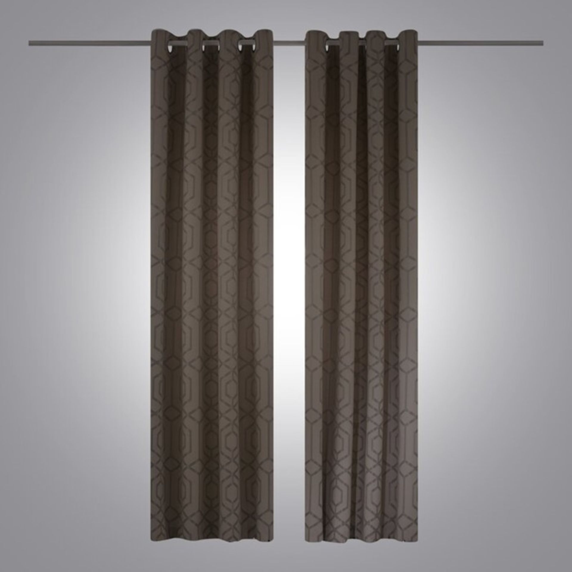 Fairmont Park, Chriz Eyelet Room Darkening Curtains (GRAPHITE)(66X90") - RRP £61.51 (HAZM6730 -