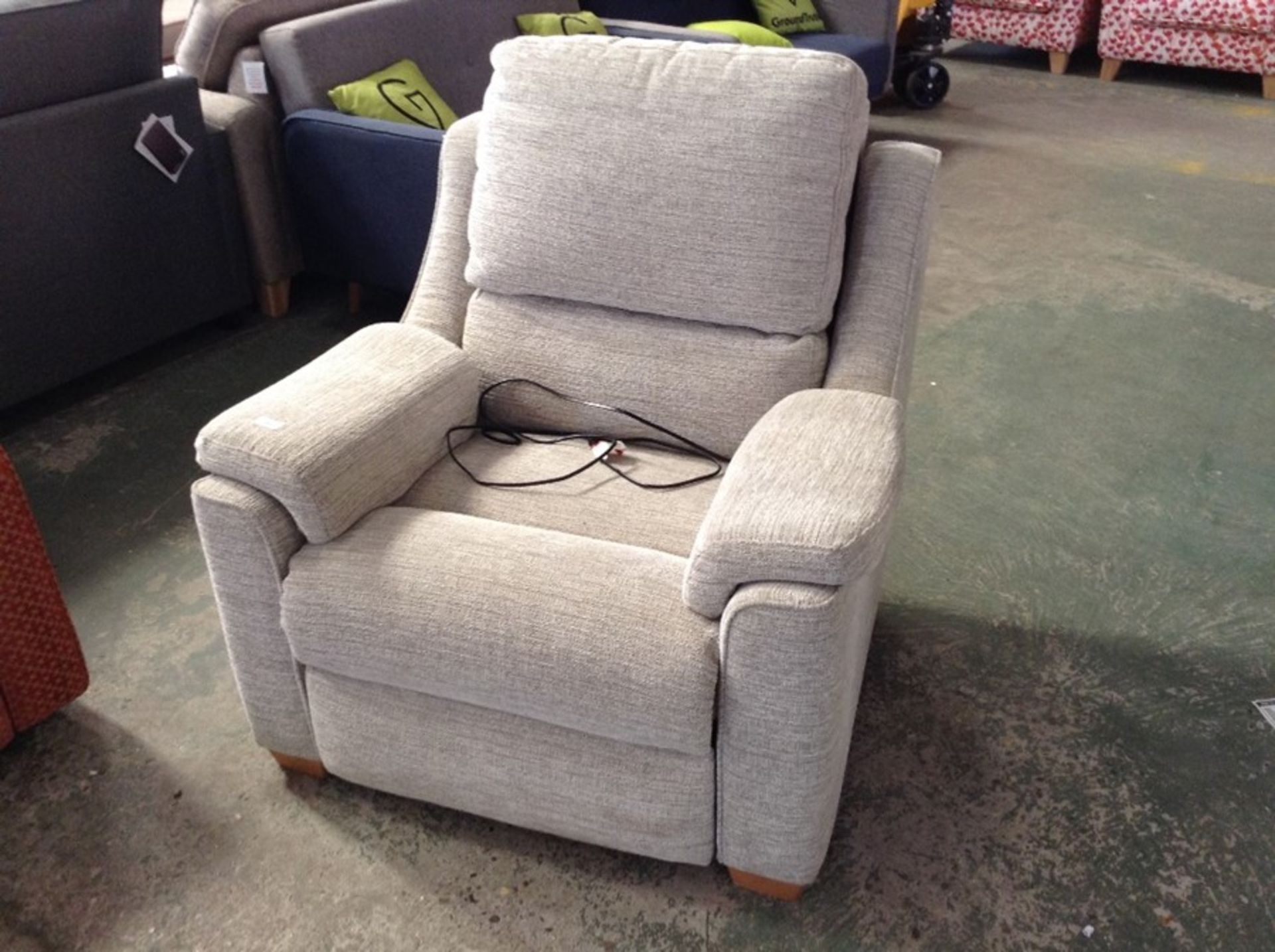 GREY ELECTRIC RECLINING CHAIR