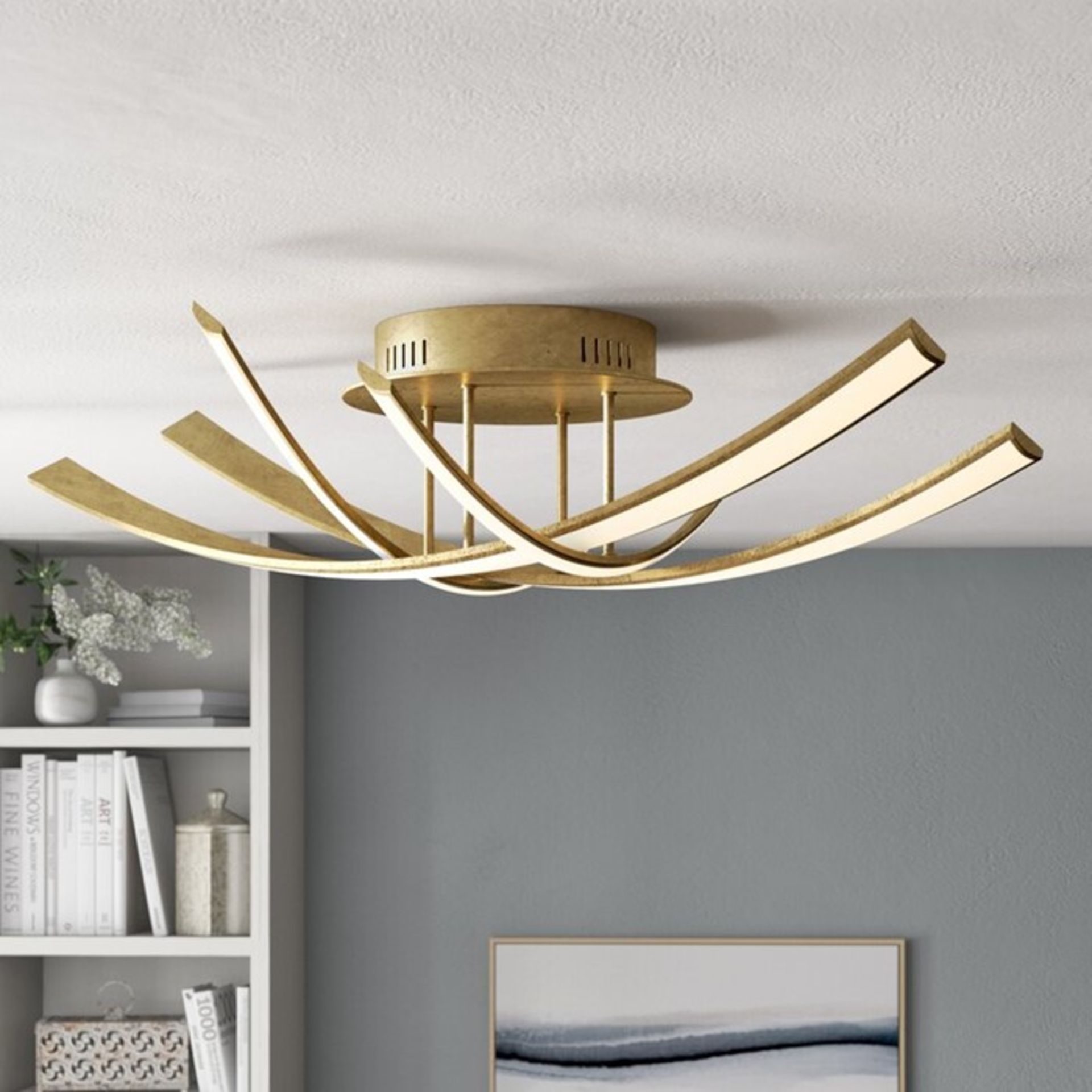 Ebern Designs, Jovani 4-Light LED Semi Flush Mount (GOLD) - RRP £156.99 (PAUL3045 - 15904/5) 6E