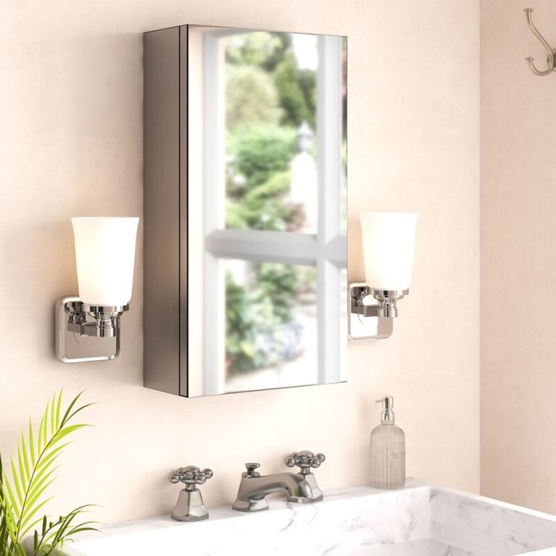 Rebrilliant, Claunch 30cm x 55cm Surface Mount Flat Mirror Cabinet - RRP £50.99 (HMCM1439 - 18679/