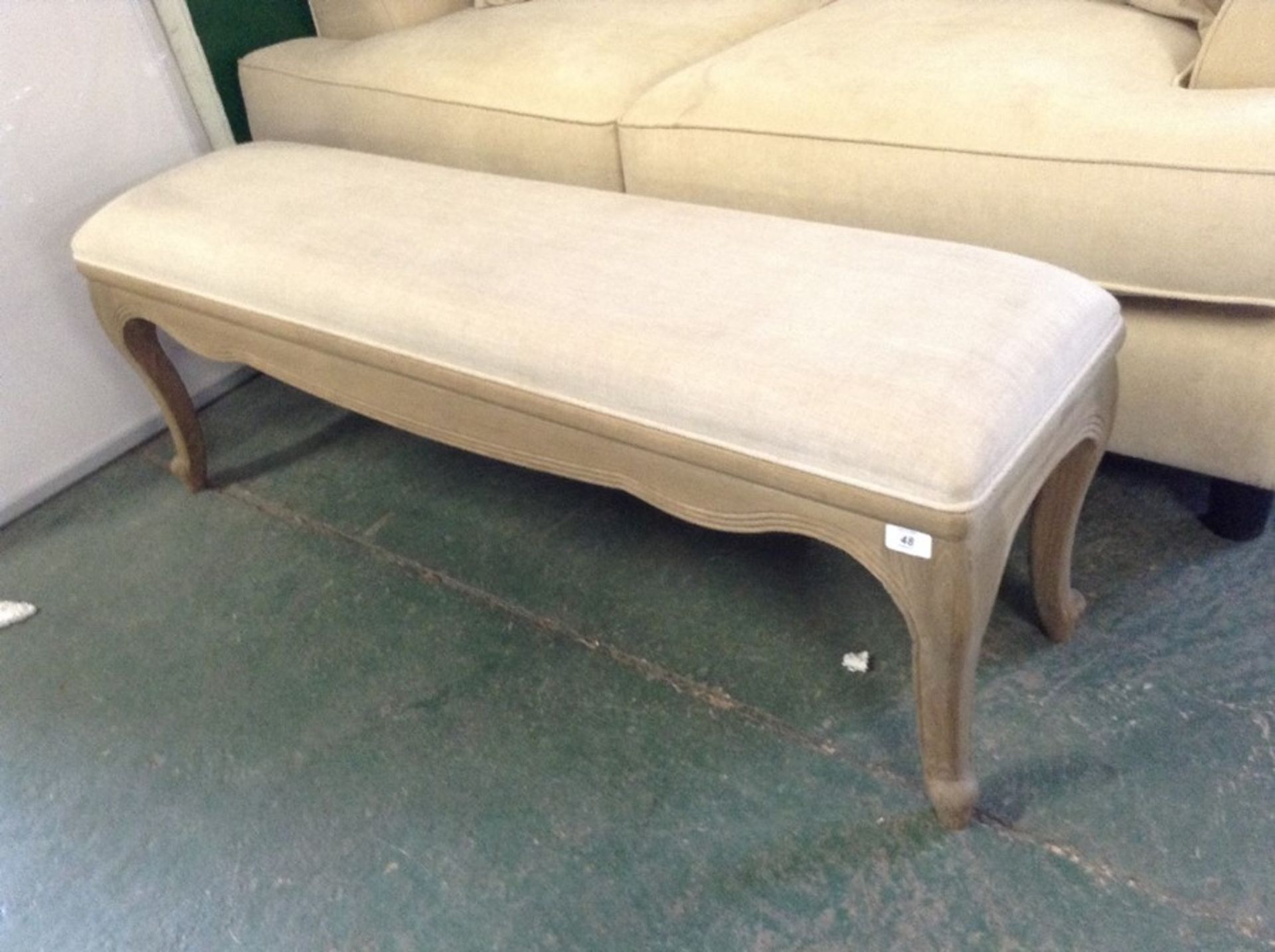 BEIGE FOOTSTOOL