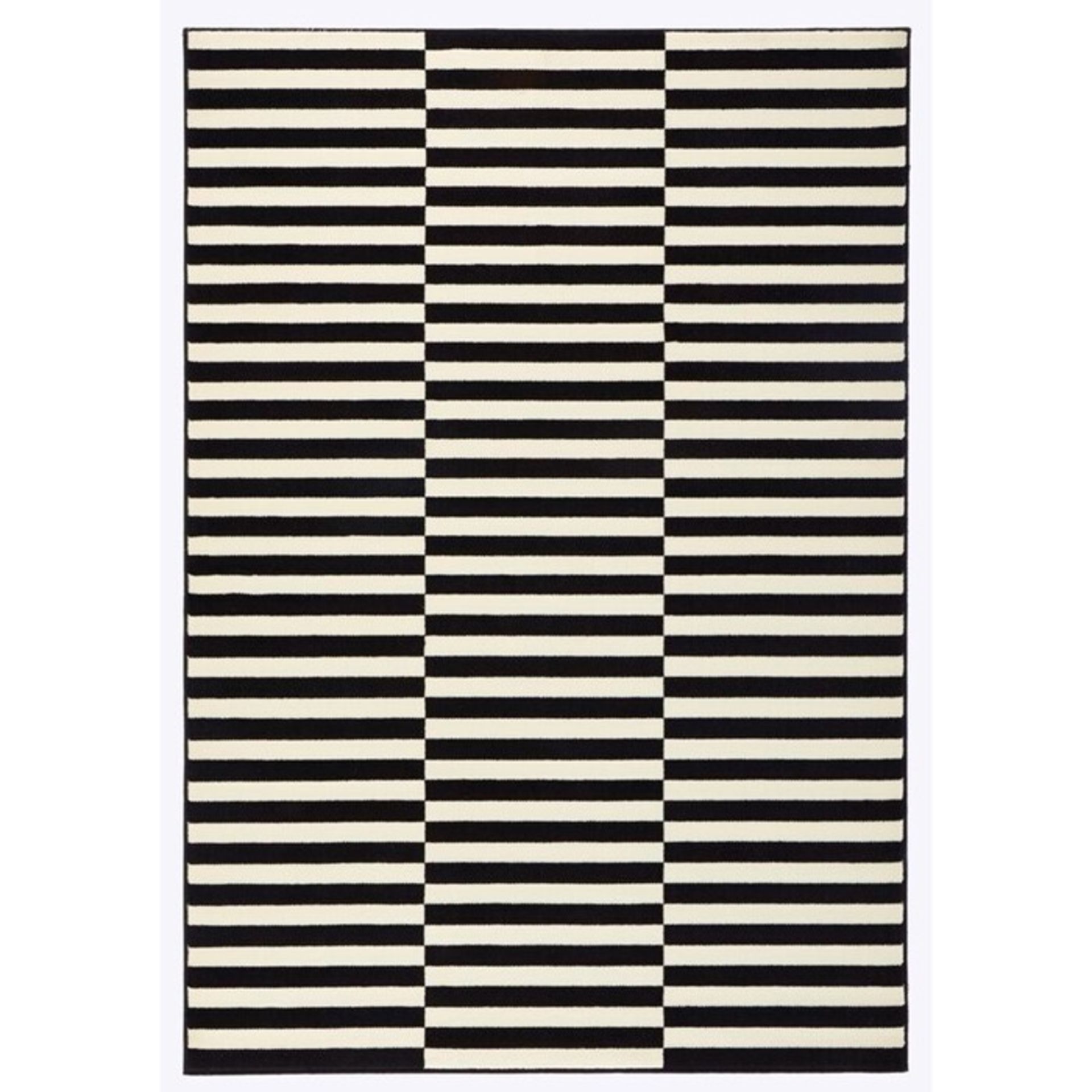 Hanse Home, Panel Rug in Black/CreamPanel Rug in Black/CreamPanel Rug in Black/CreamPanel Rug in