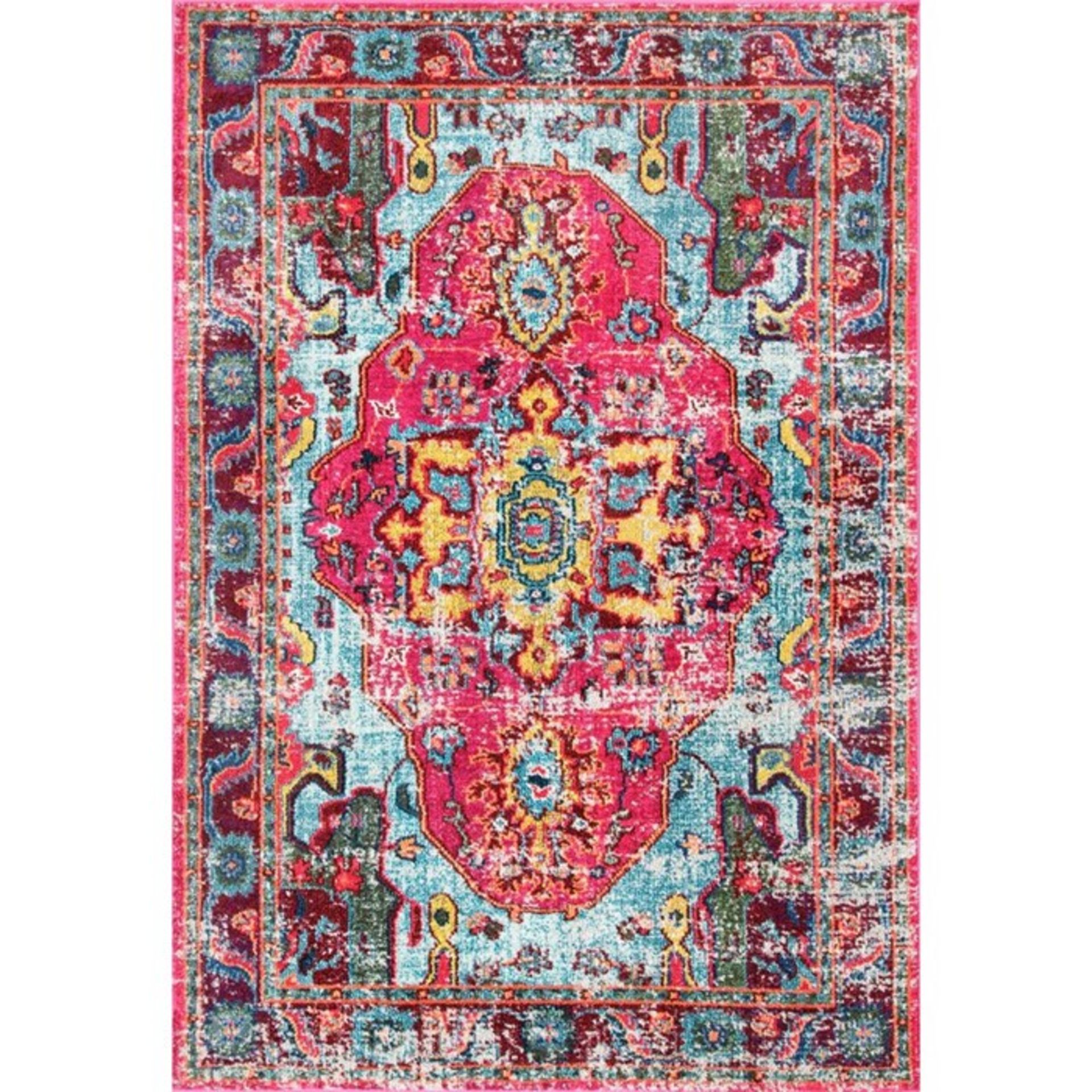 Latitude Vive,Loughlam Pink Area Rug RRP - £111.99 (H16053 - 11/10 -BUNR1130.14392094)