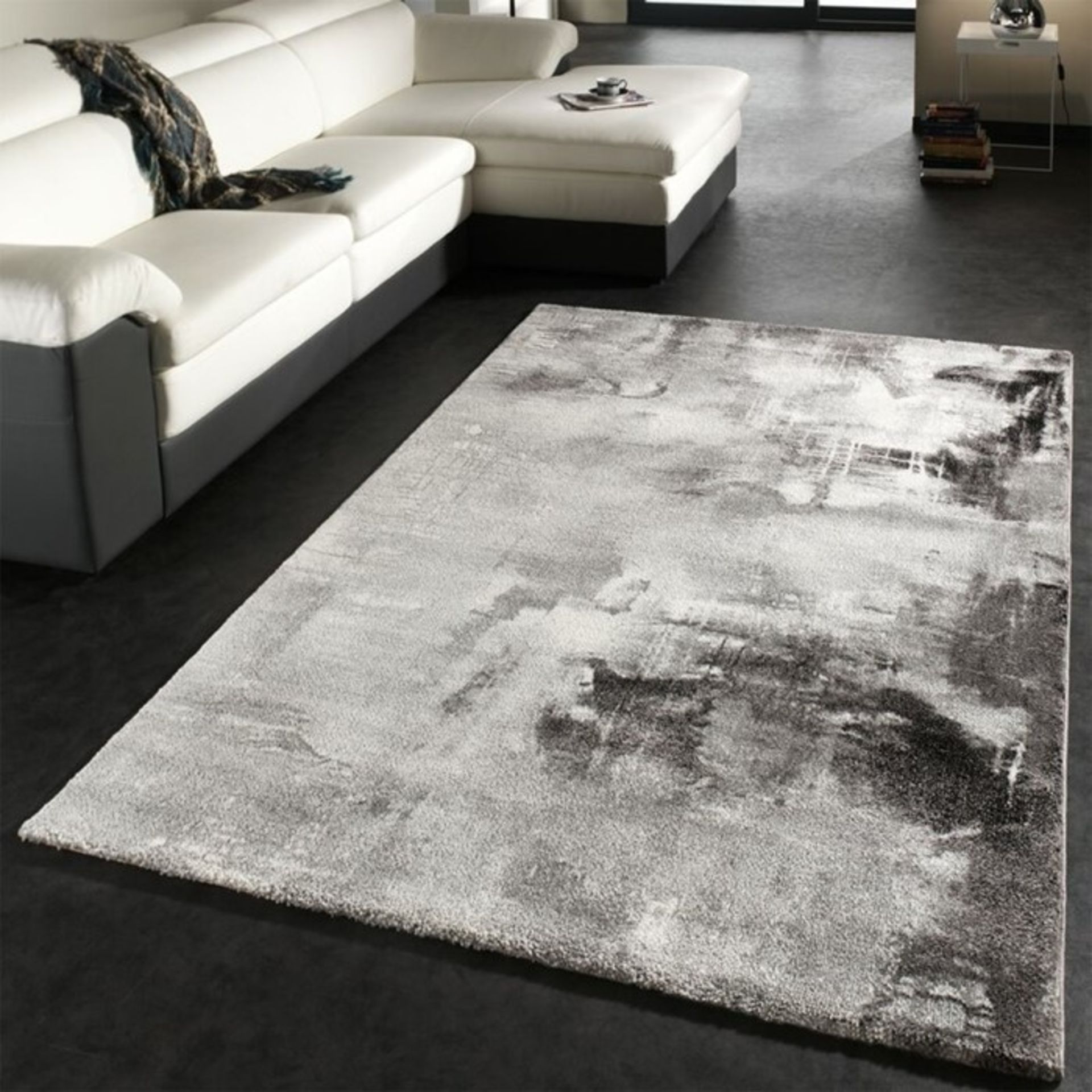 Borough Wharf,Saunders Grey/Black/White Rug RRP - £112.99 (H16053 - 11/6 -ALAS6729.32594196)