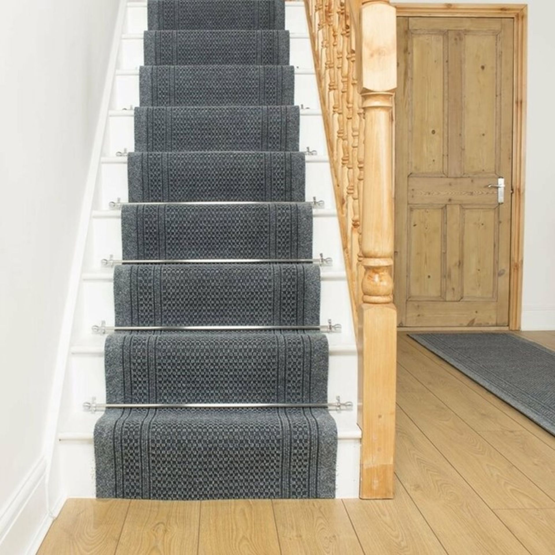 Ophelia & Co.,Abbigail Needlepunch Grey Stair Runner RRP - £84.99 (H16053 - 11/34 -RNGU1258.