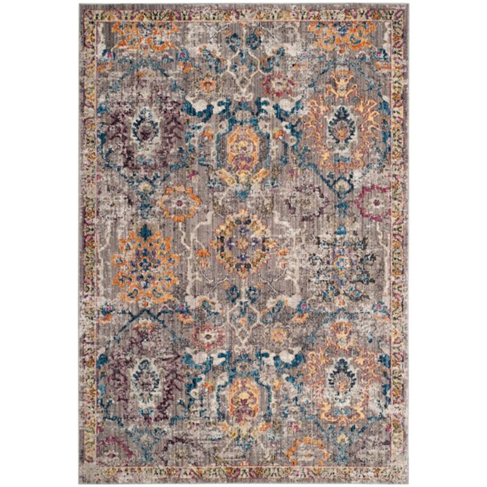 World Menagerie, Soluri Transitional Grey/Blue Rug RRP £105.99 (QQ7941 - 18699/6)