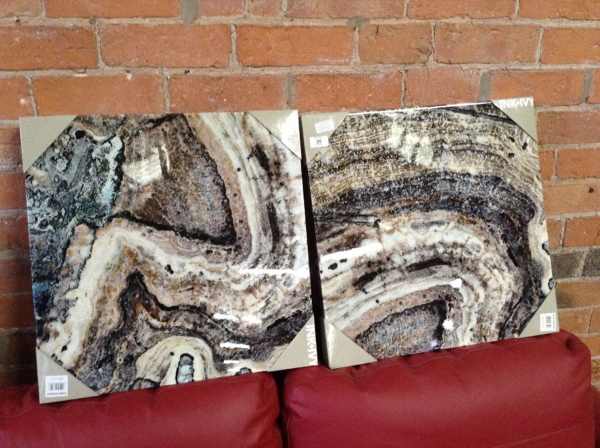 East Urban Home,'Cool Stone' 2 Piece Photographic Print Set on Canvas RRP -£29.99 (INKV1005 -15741/