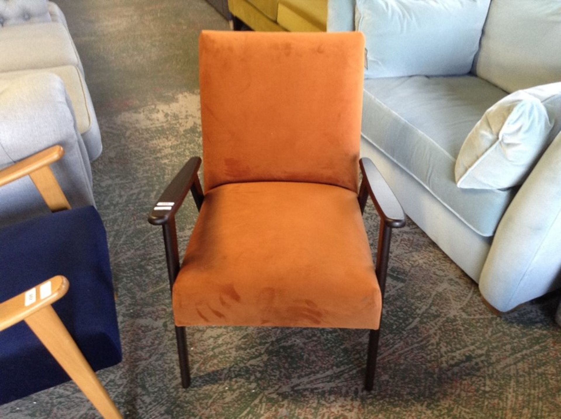 GREY FABRIC CHAIR (NONE - CAV215) - Image 2 of 2