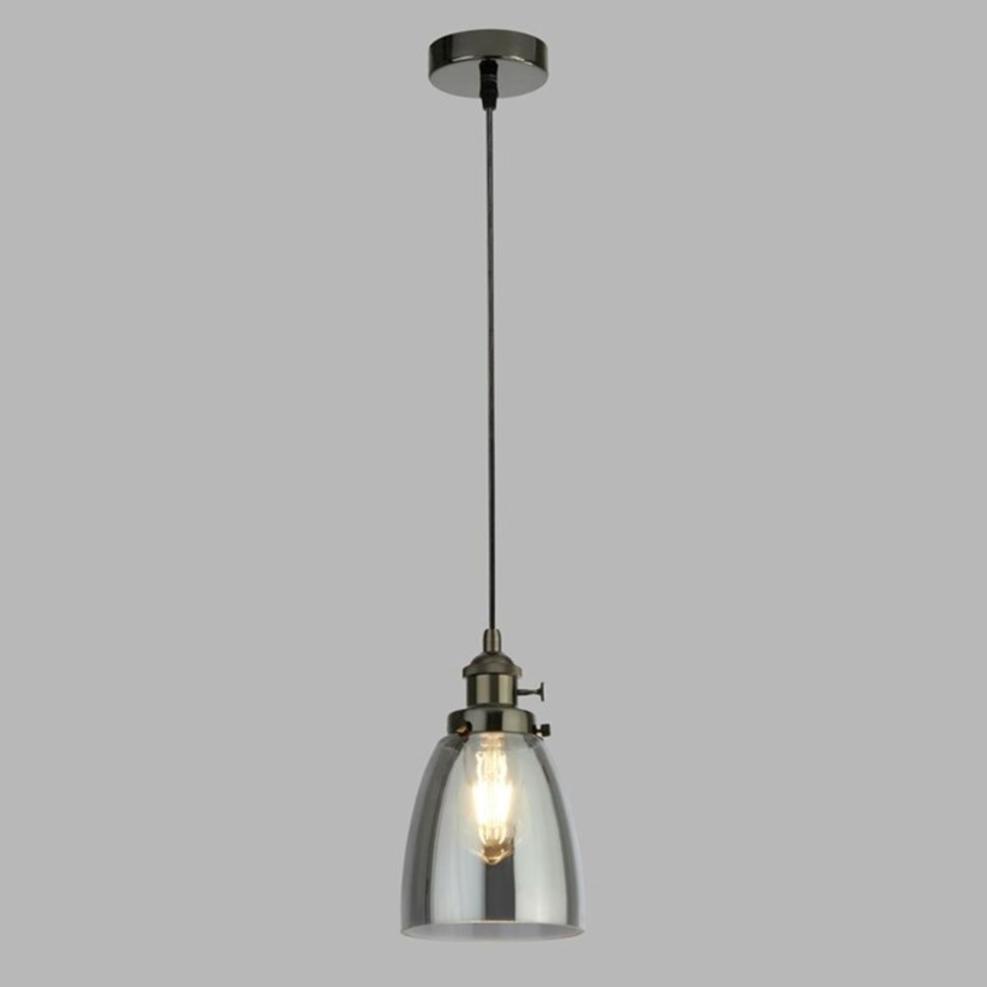 House of Hampton, Acosta 1-Light Bell Pendant Finish: Chrome/Clear X2 - RRP £64.99 (SRL10166.