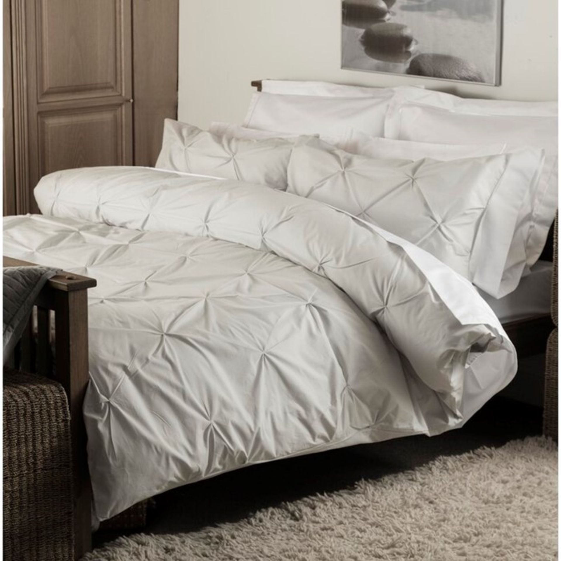 Belledorm, Harlow 200 TC Percale Duvet Cover Set (SINGLE)(NAVY) - RRP £35.99 (QVP2028 - 19226/19)