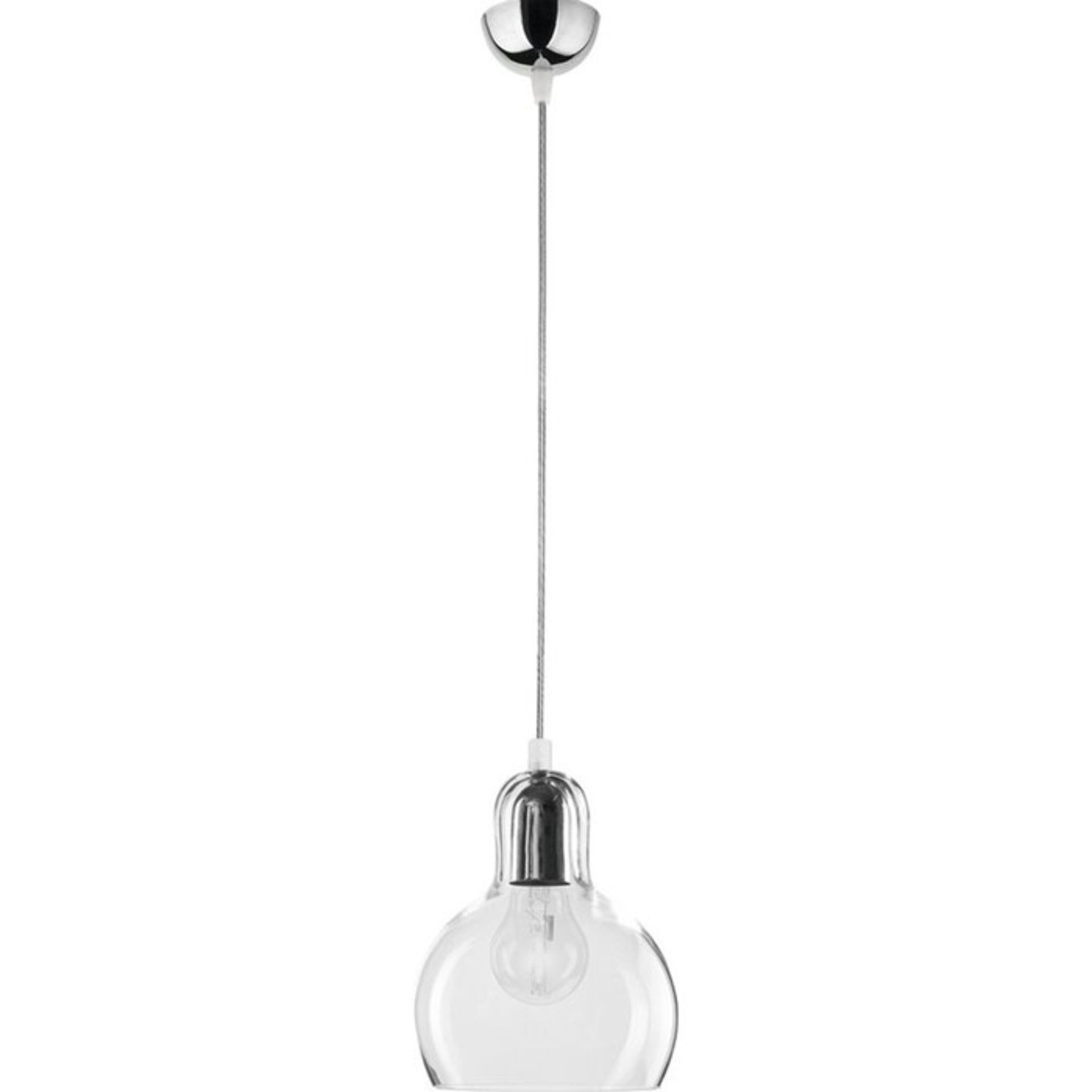 Brayden Studio, Ivy Hill 1-Light Dome Pendant (CLEAR GLASS) - RRP £55.99 (CHTF2554 - 18956/26) 7E