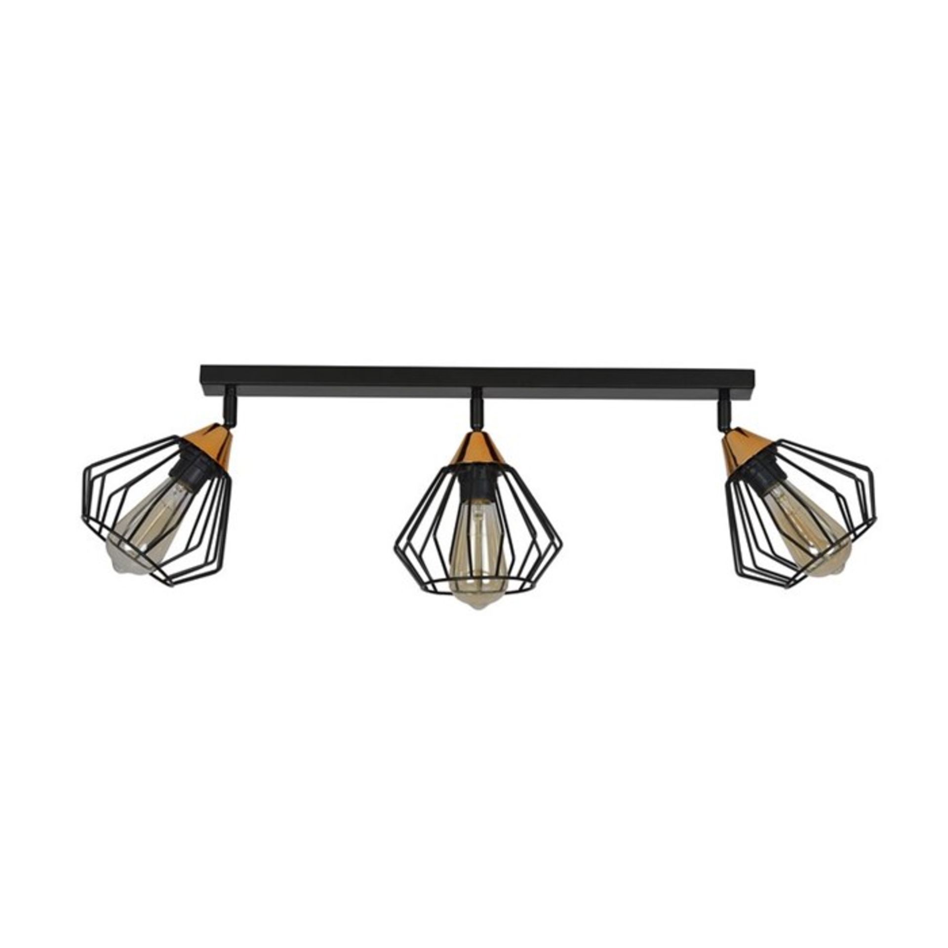 Isabelline, Carina 3-Light Ceiling Spotlight (BLACK) - RRP £65.99 (DETF1266 - 16084/28) 6D