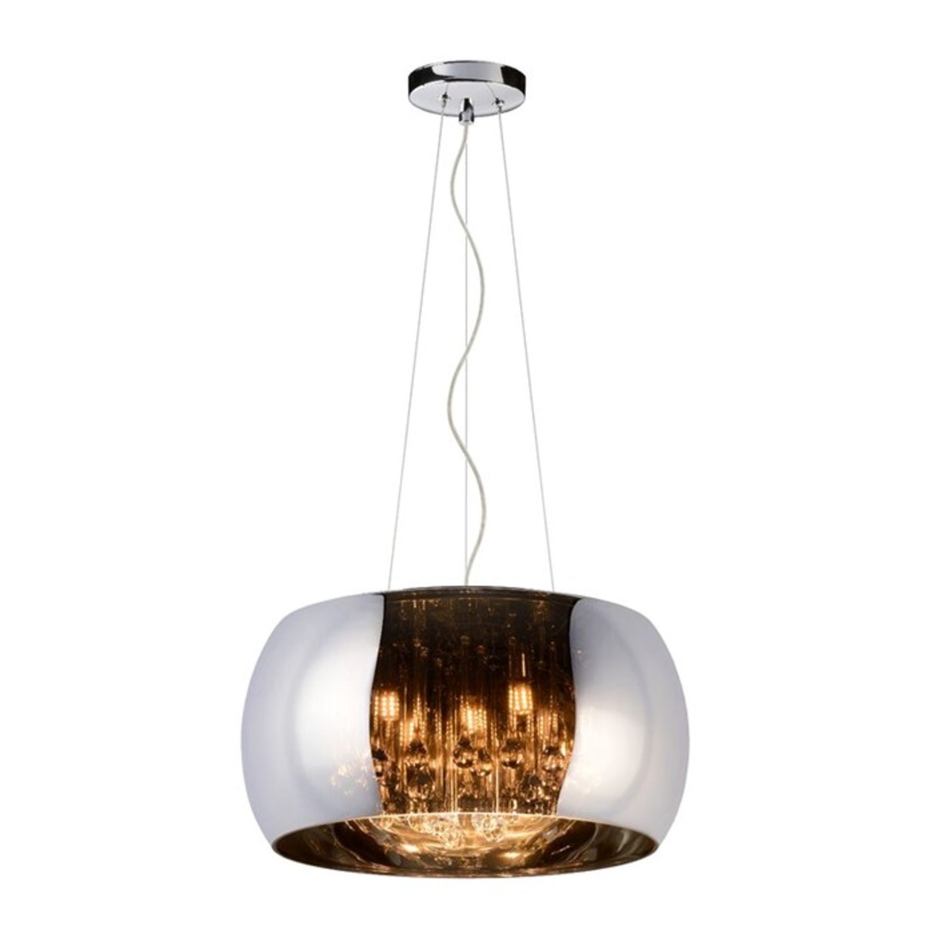 Lucide, Pearl 5-Light Drum Pendant Light - RRP £178.99 (LCDE1328 - 16084/15) 6E