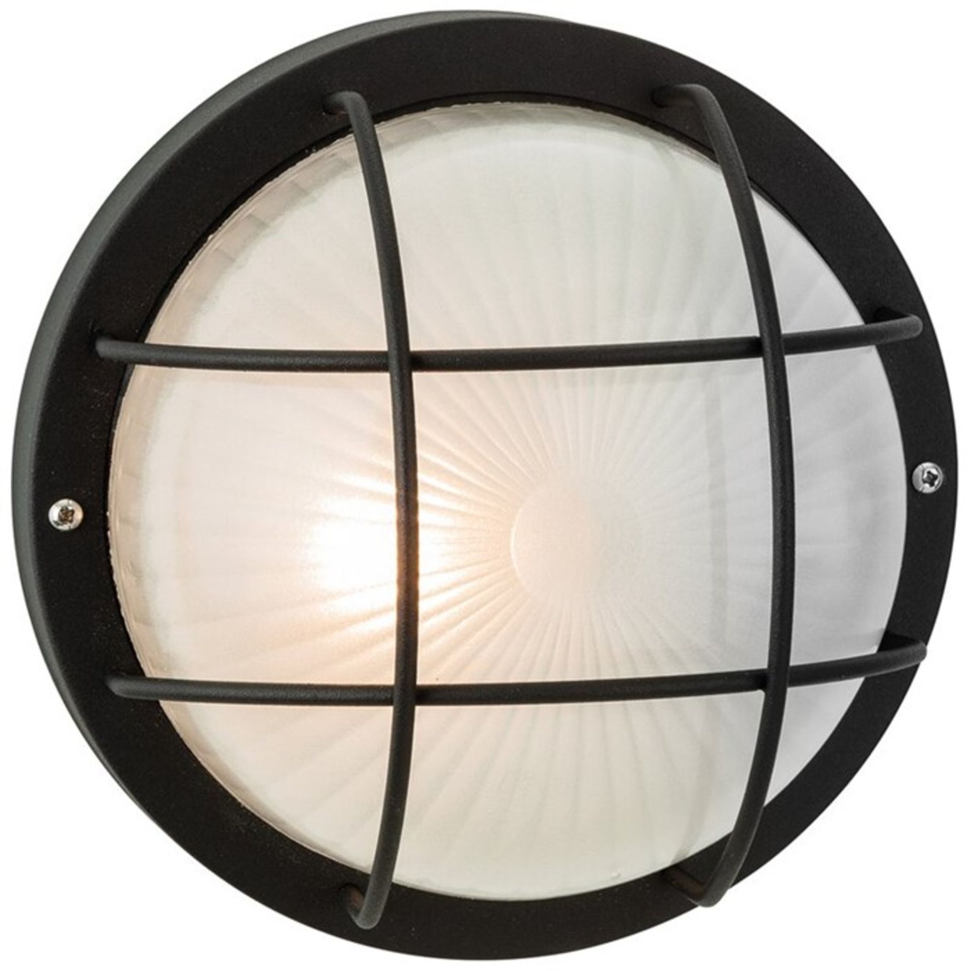 Hokku Designs, Court 1 Light Outdoor Bulkhead Light (BLACK) - RRP £49.99 (HOKU8092 - 16084/6) 7E