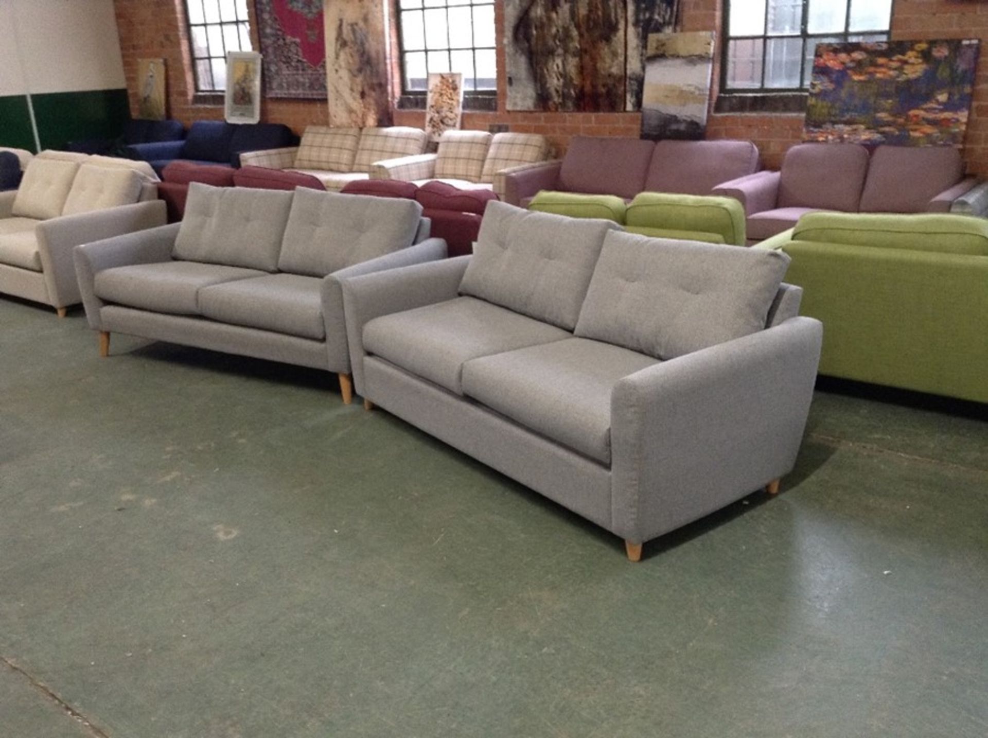 DYLAN WINDSOR GREY 3 SEATER SOFA AND SOFABED (SFL825-SFL826)