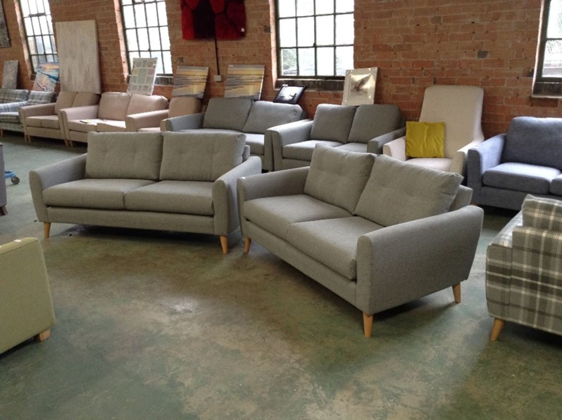 DYLAN WINDSOR GREY 3 SEATER AND 2 SEATER SOFA (SFL818-SFL819)