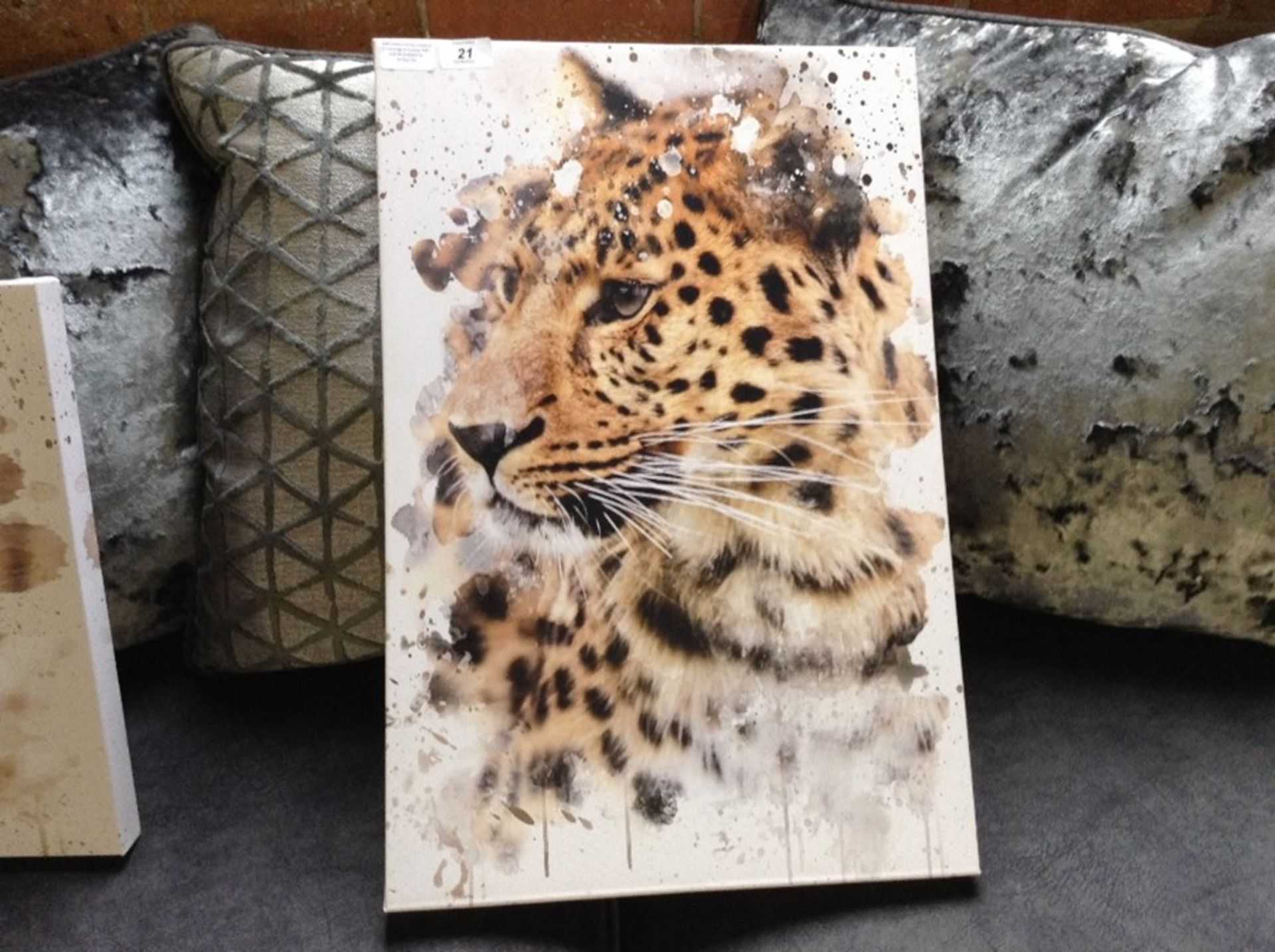 East Urban Home,'Leopard 2' Painting on Canvas RRP -£28.99 (EUCJ9373 -15741/39)