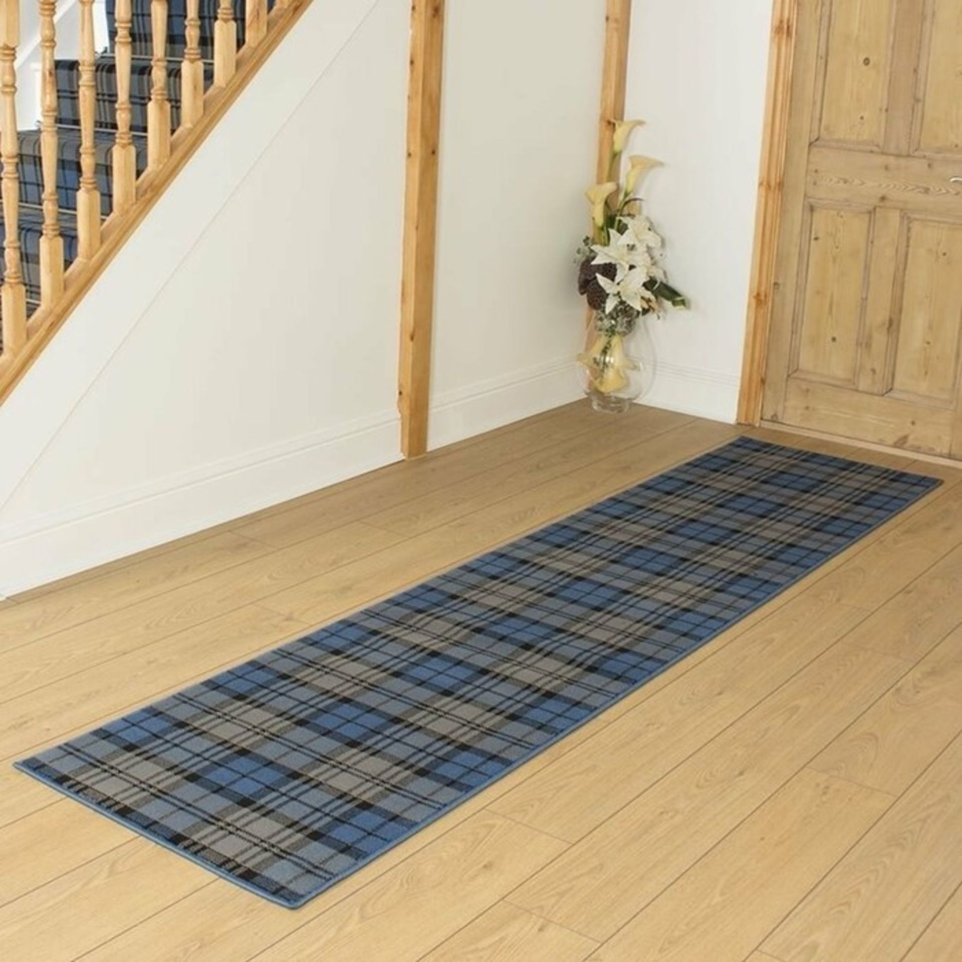 Alpen Home,Ashlynn Tufted Blue Hallway Runner Rug RRP -£ 101.99(18267/44 -RNGU1151)