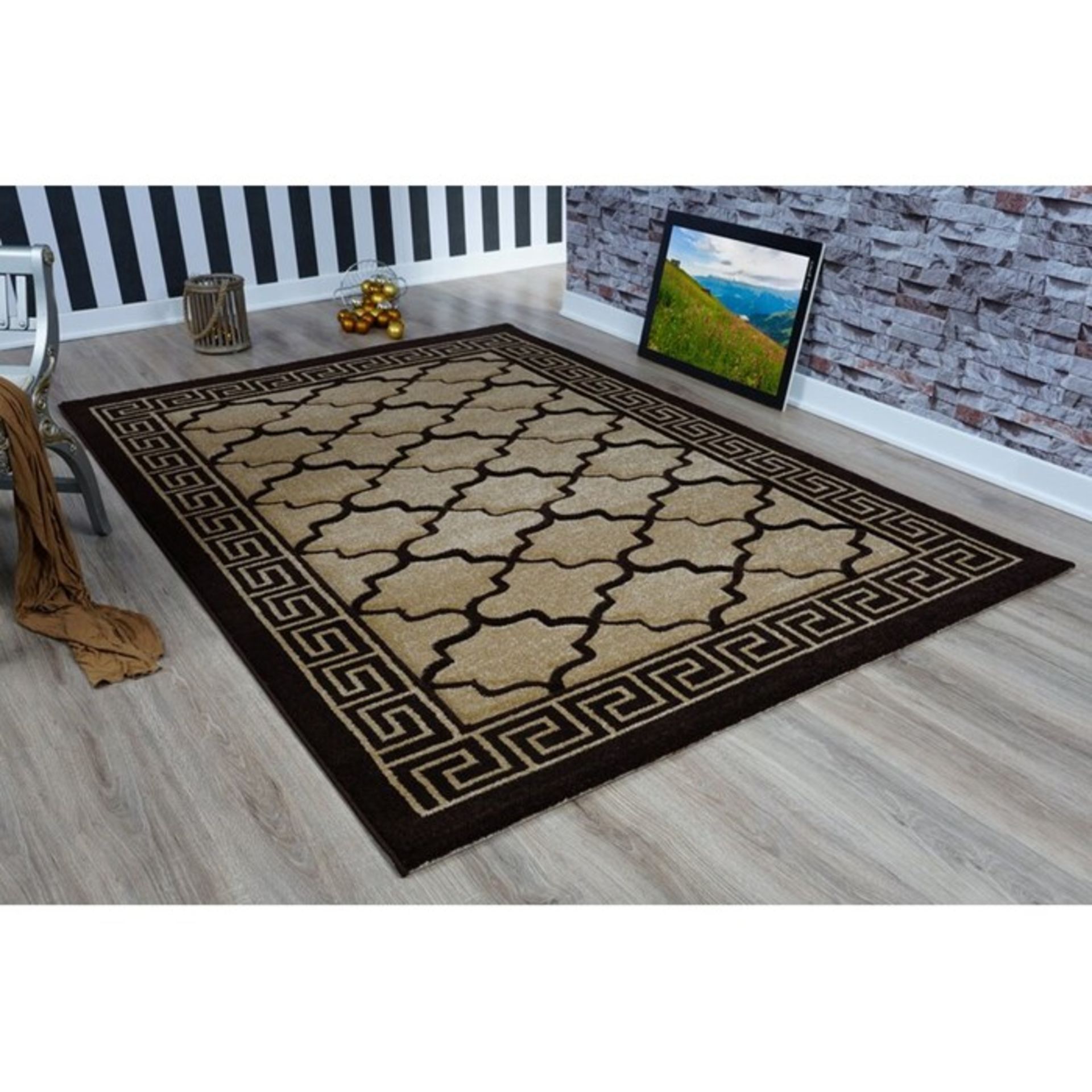 17 Stories,Maaza Brown/Beige Rug RRP -£ 27.99(18267/52 -LOWV2480)