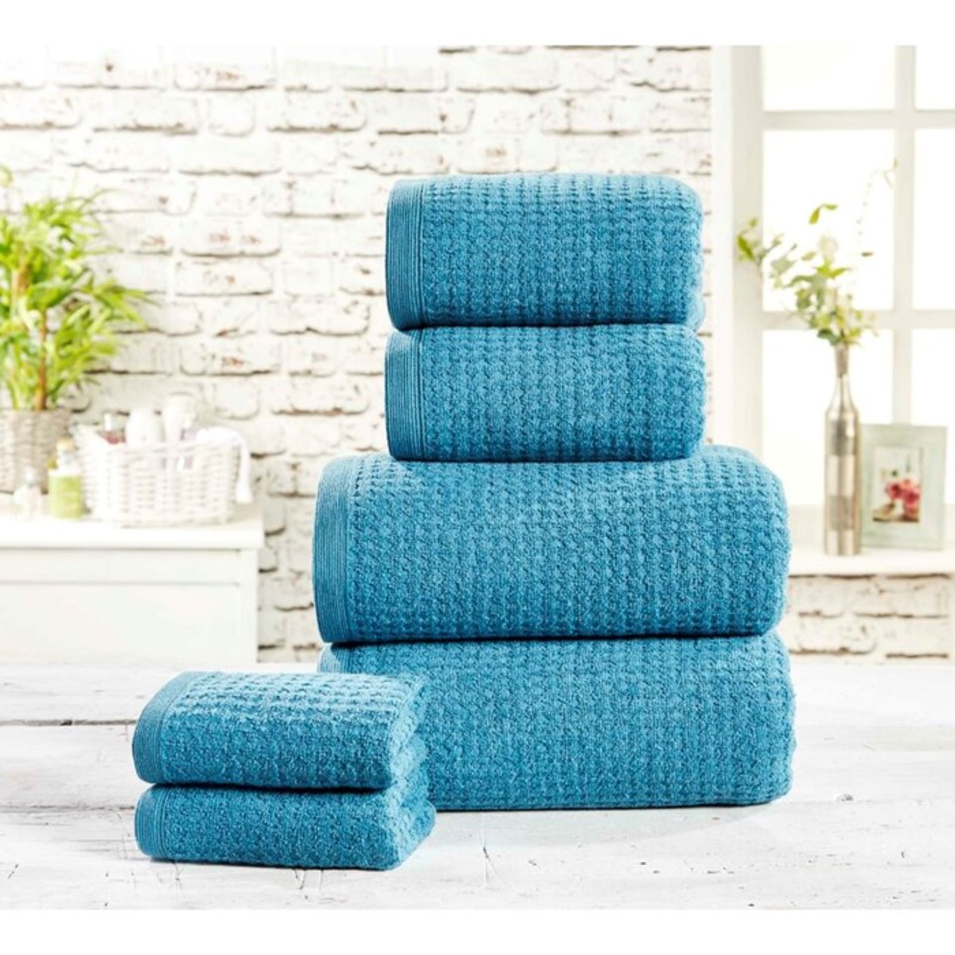 Hashtag Home, 6 Piece Towel Set (LAGOON) - RRP £14.99 (BION1067 - 17886/39) 3E