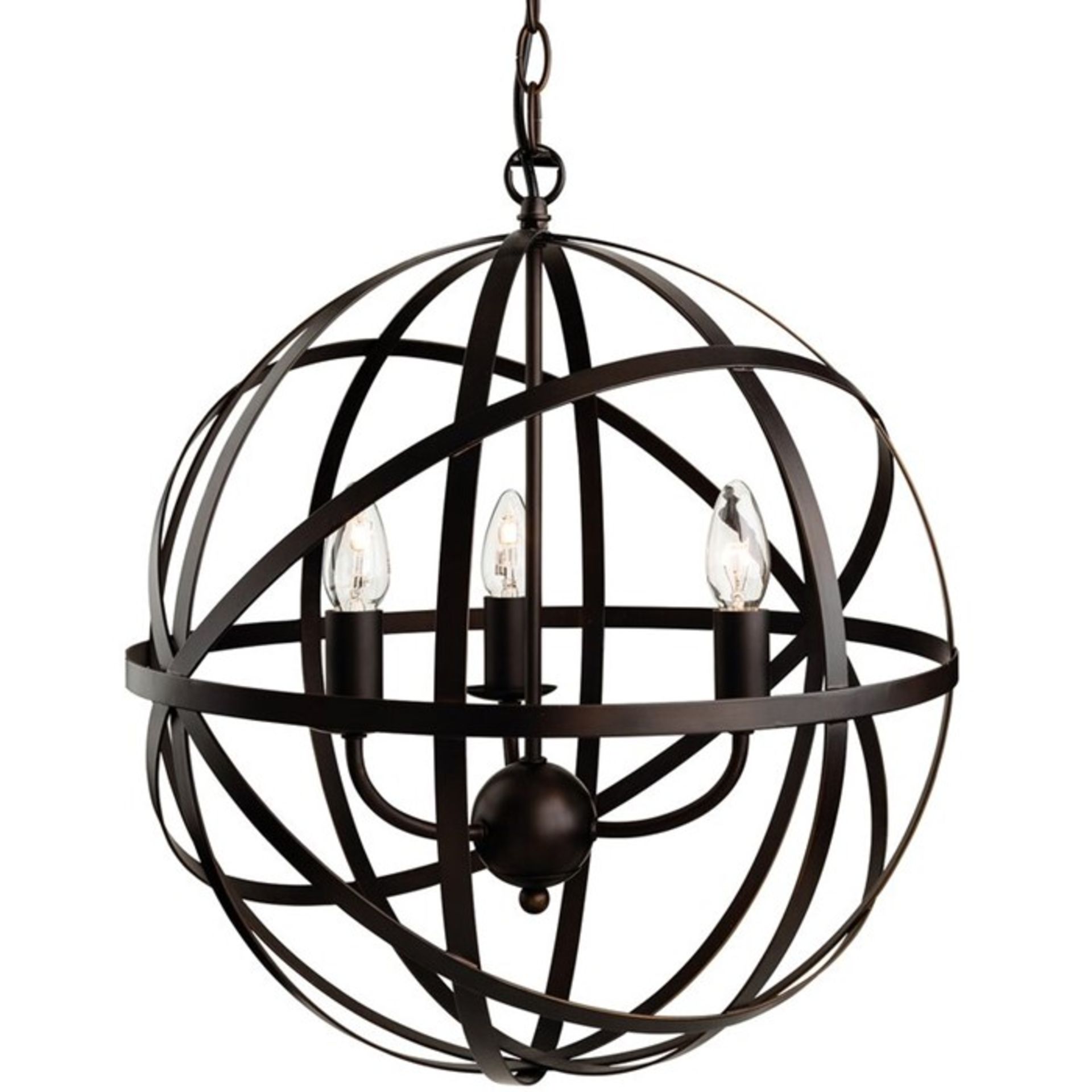 Wrought Studio, Guardado 3-Light Globe Pendant (ANTIQUE BROWN) - RRP £143.99 (FSL2913 - 13009/12)