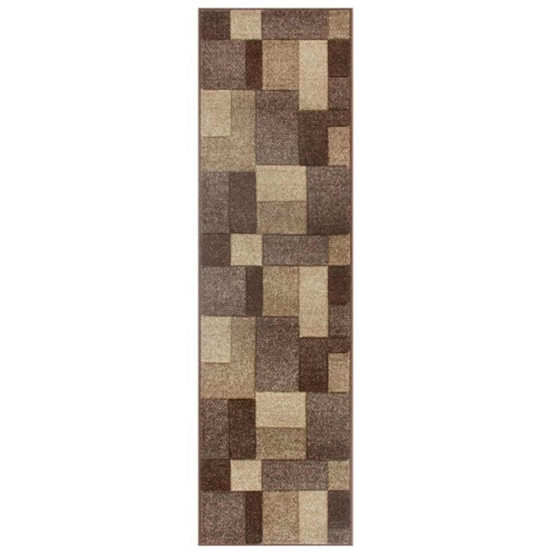 17 Stories,Veja Brown Rug (ROUND)(60X230CM) - RRP £36.99 (LOWV2571 -18321/15)