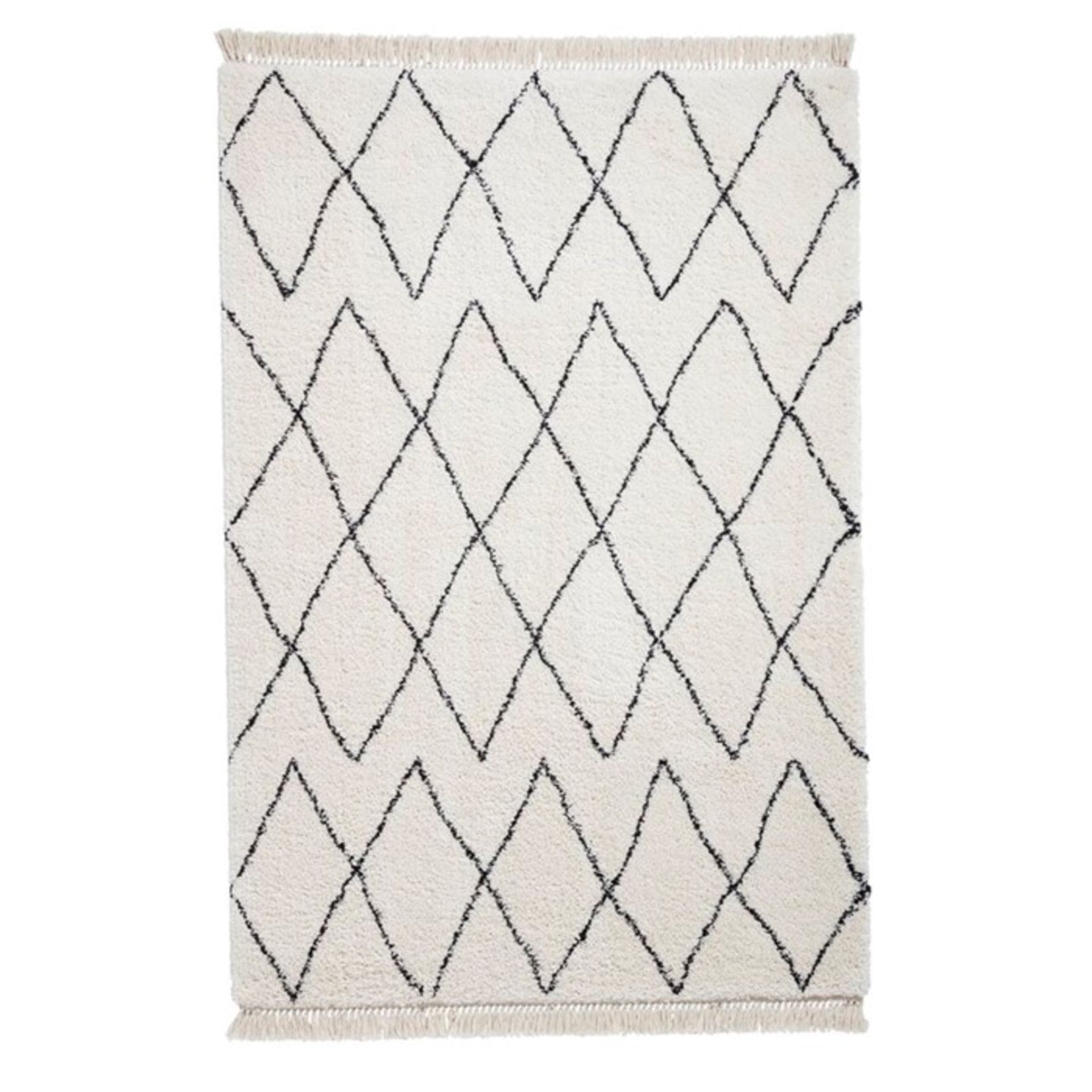 Mikado Living,Waite Cream/Black Rug (5'X8') - RRP £146.99 (HOKF3158 -18321/44)