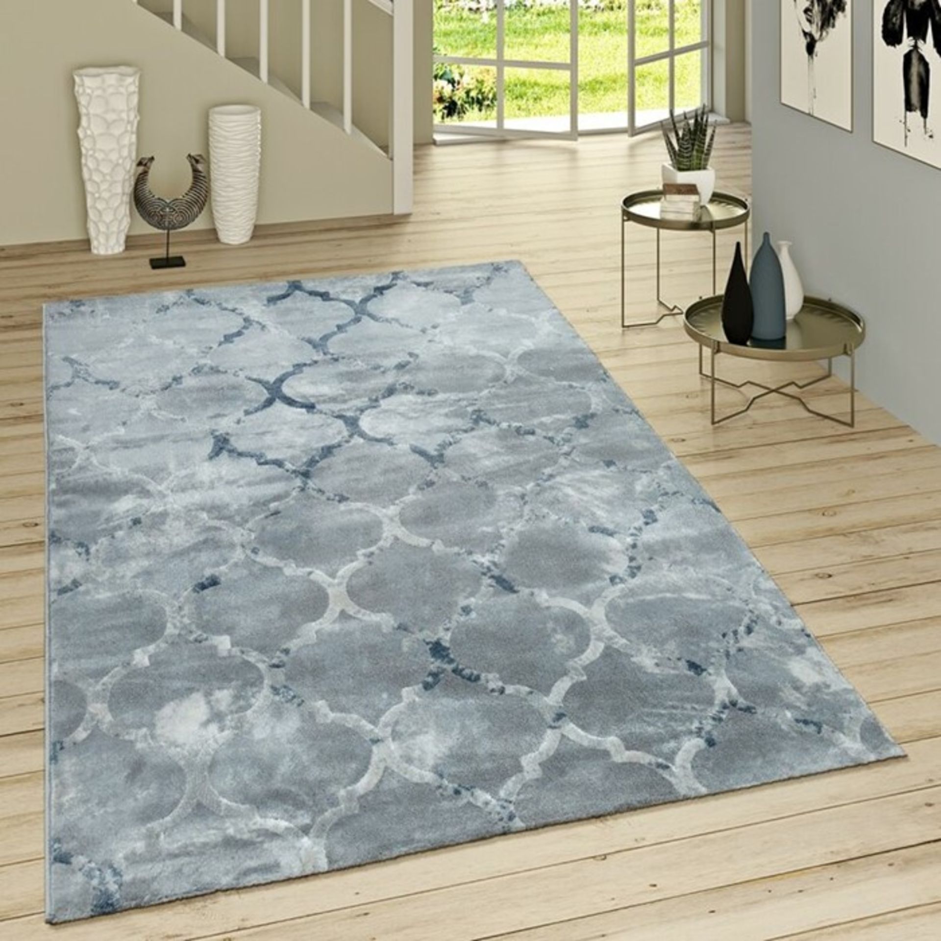 Fairmont Park,Deeter Flatweave Blue Rug - RRP £95.99 (ALAS6487 -18321/22)