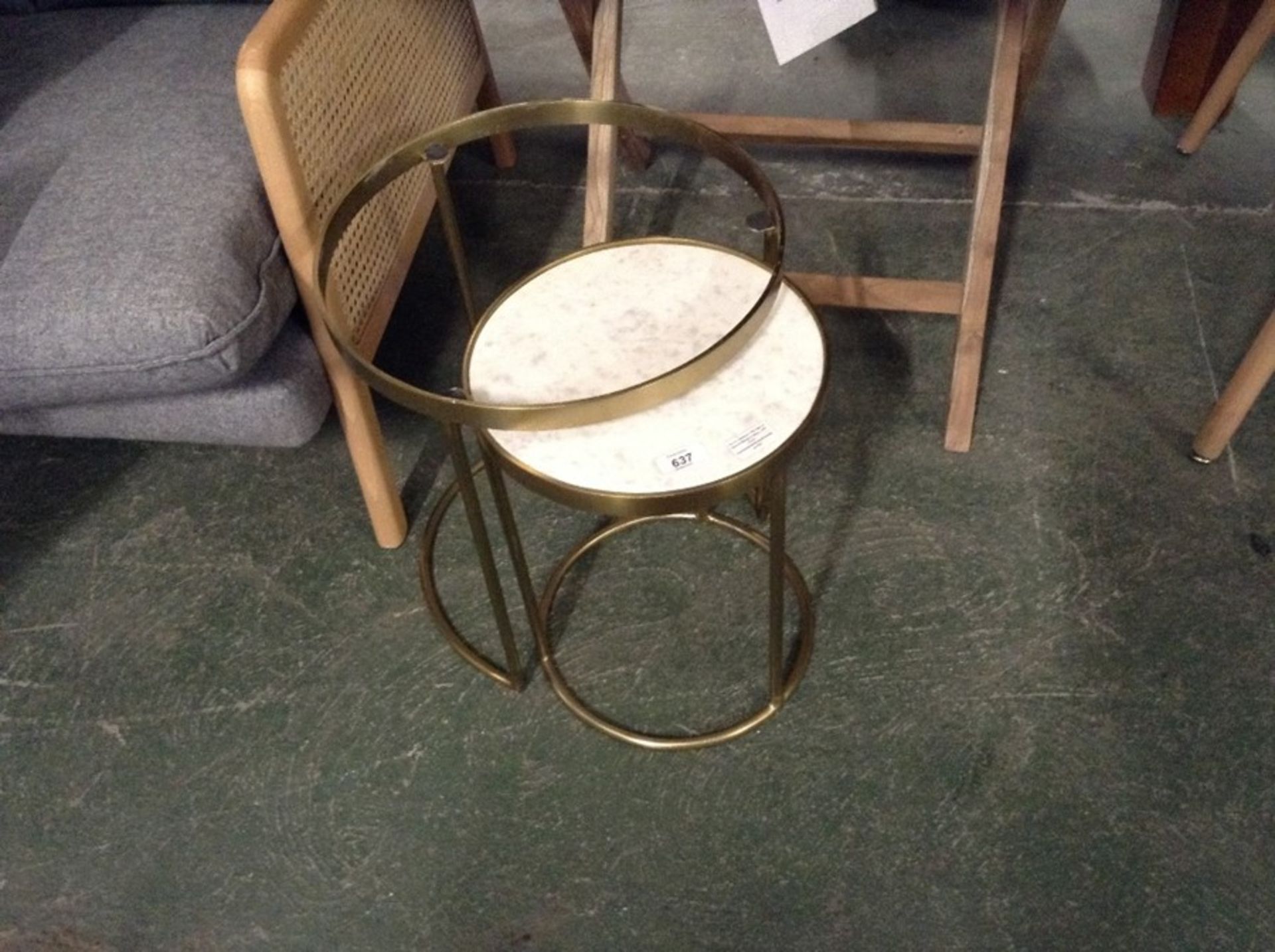 1x | Seymour Side table in Natural Mango & Brass |