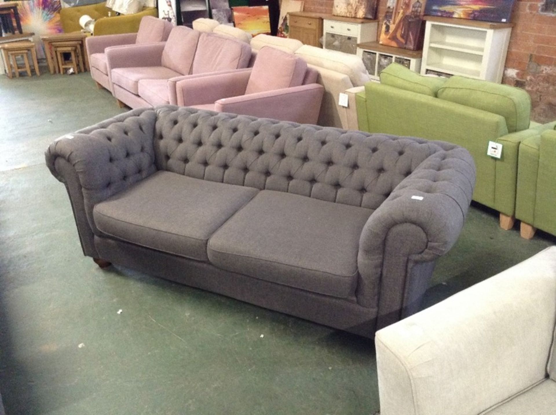 TWEEDY WEAVE CHESTERFIELD 3 SEATER (SFL1088-700197