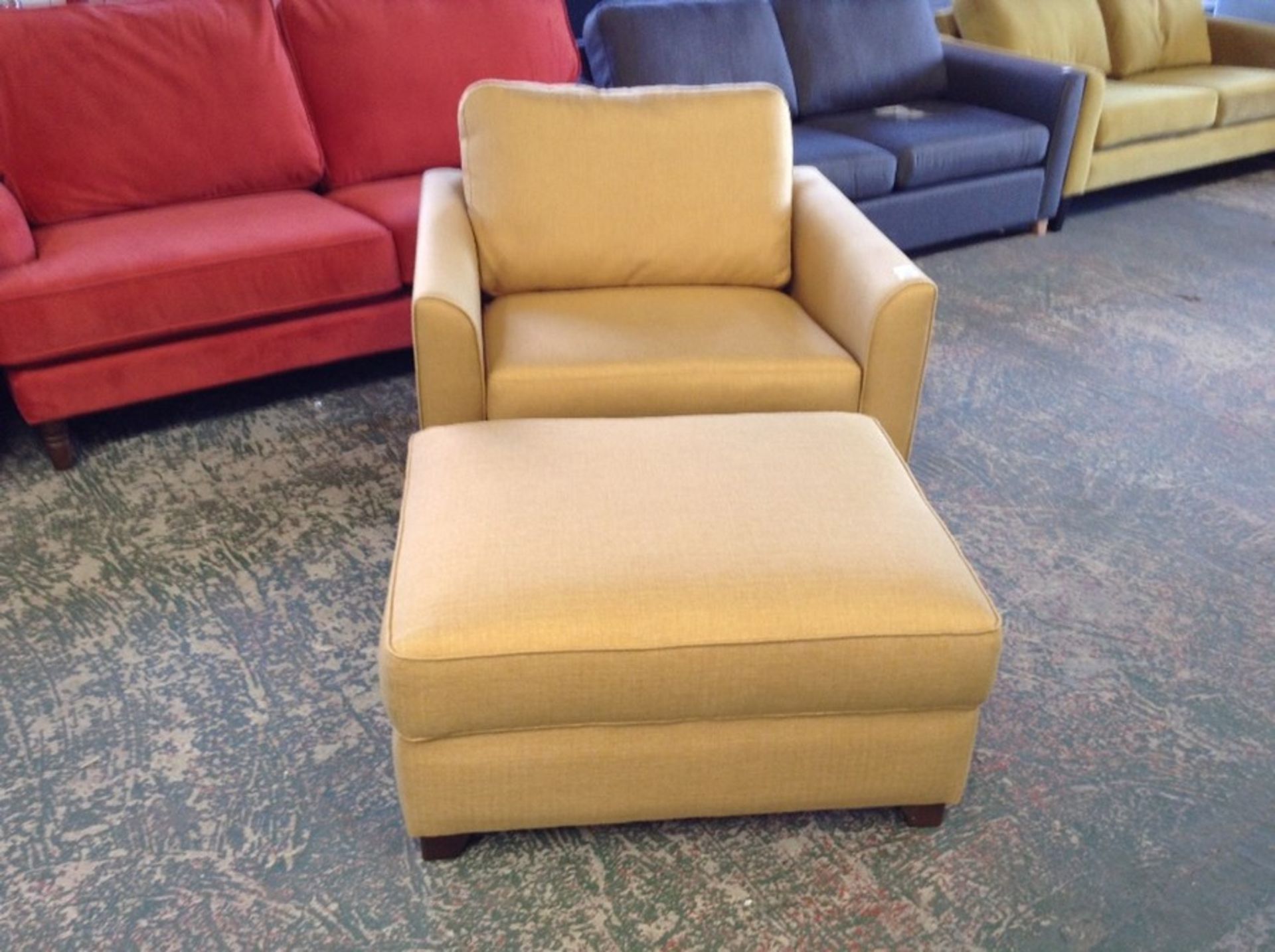 CARNABY TWEEDY WEAVE YELLOW LOVESEAT (SFL1056-1123