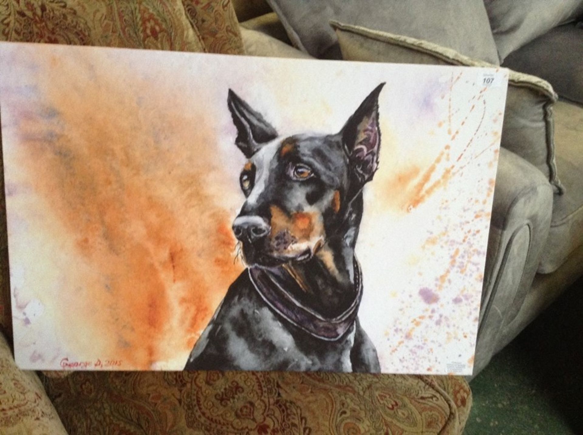 Marmont Hill,Doberman by George Dyachenko Painting Print on Wrapped Canvas RRP £94.32(10043/27