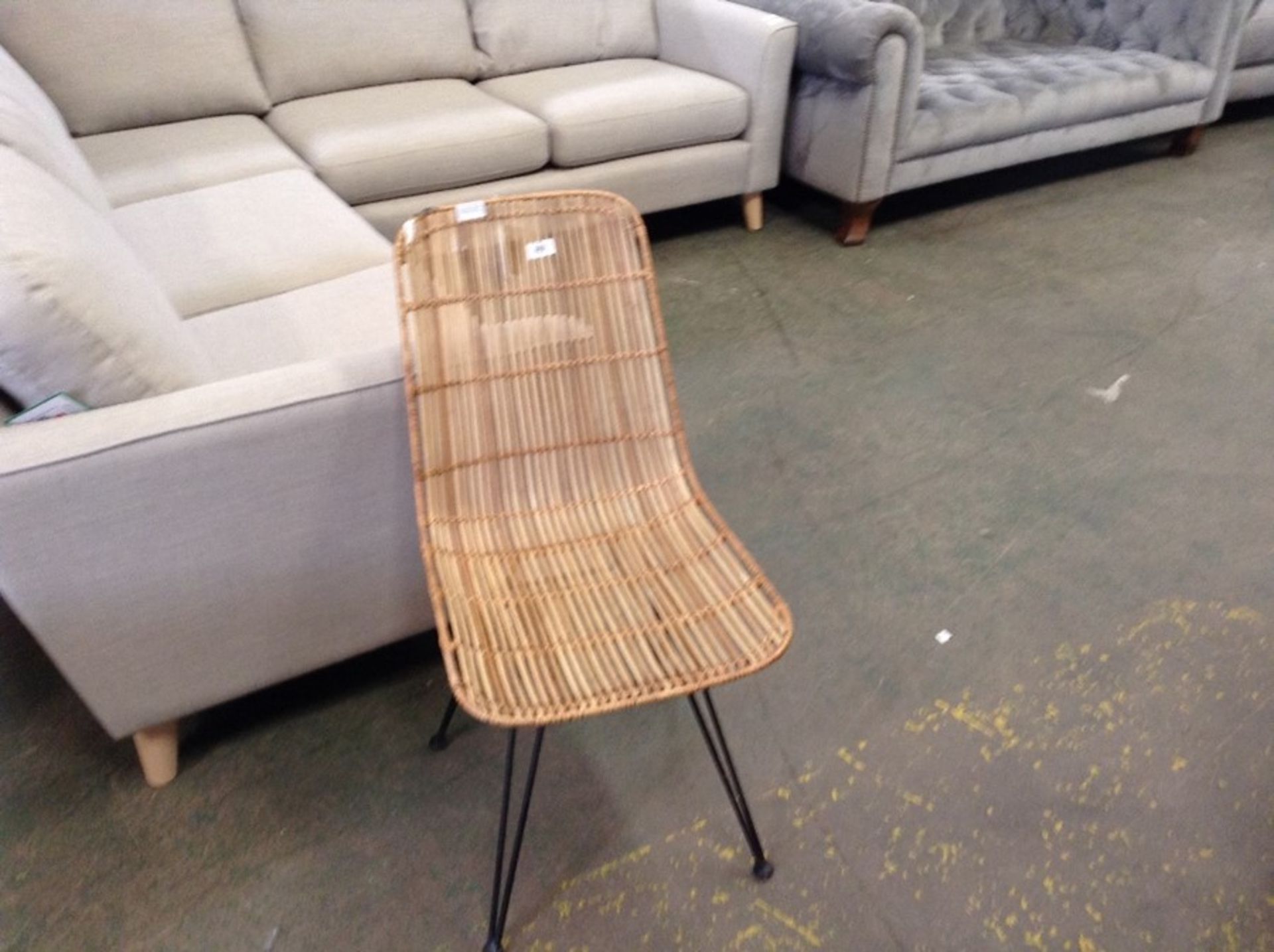 | 1x | Cox & Cox Flat Rattan Dining Chair (damage)