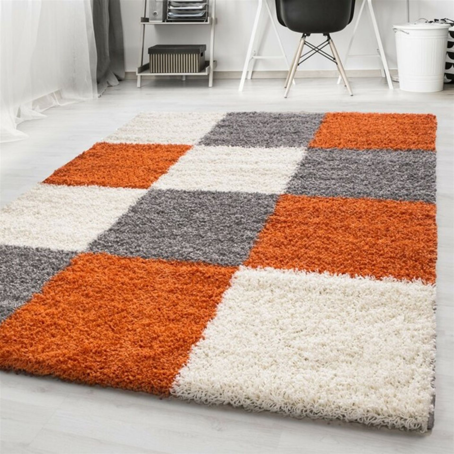 Zipcode Design,Shaggy-Teppich Riam in Ziegelfarbe TeppichgrÃ¶ÃŸe: Rechteckig 120 x 170 cm RRP£39.