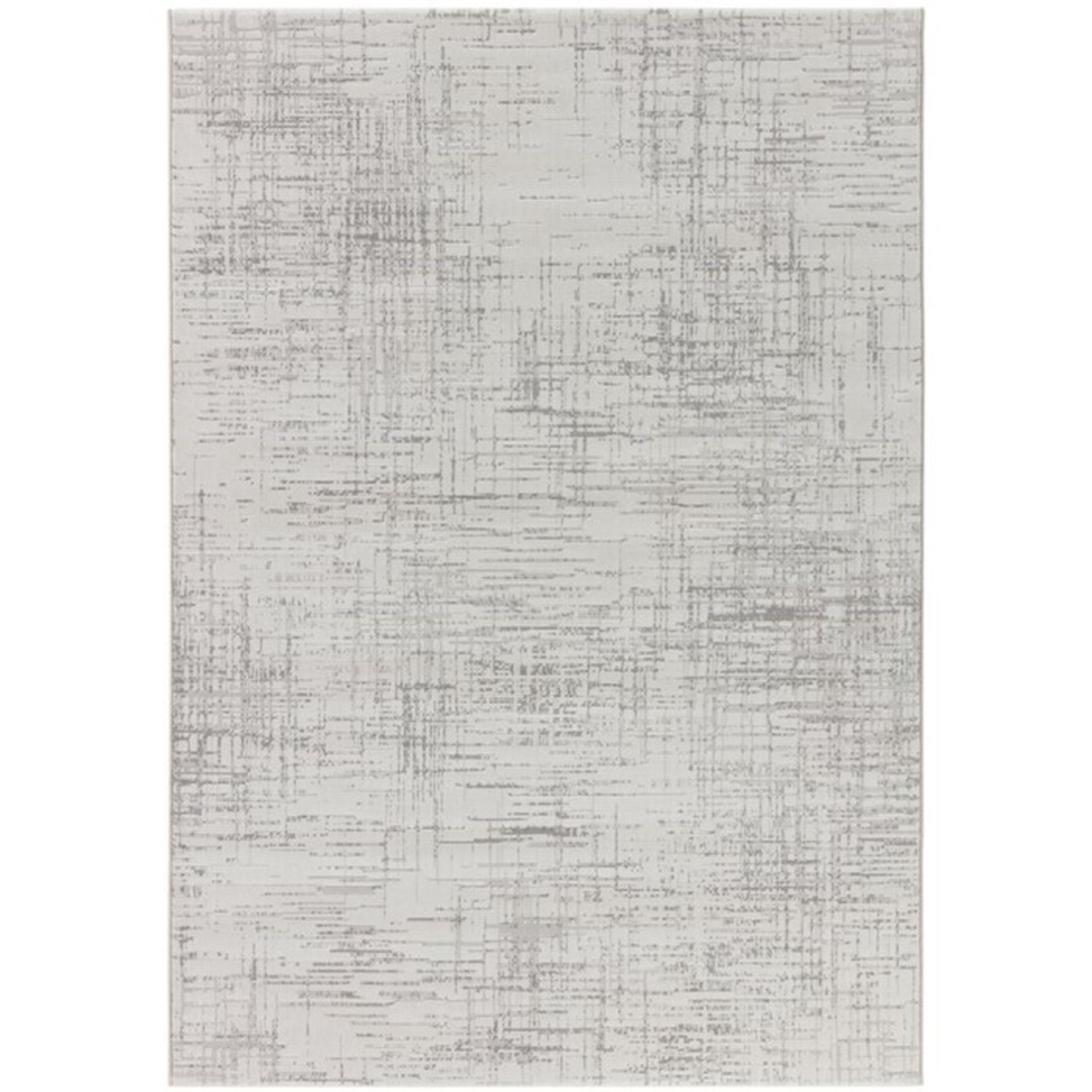 Wade Logan,Wonard Dhurrie Grey/White Rug (80X140CM) RRP -£93.99(18321/6 -OTAC1008)