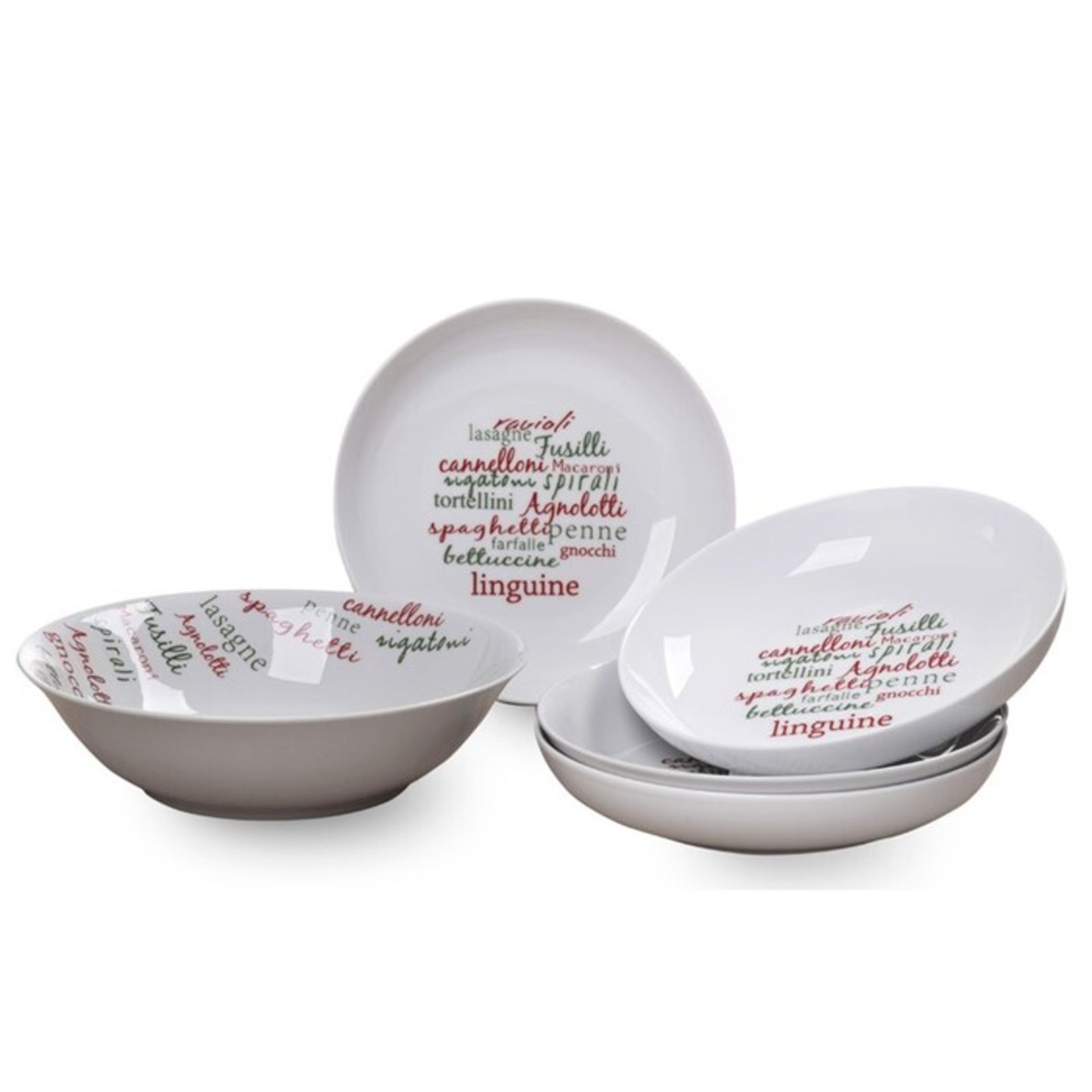 Symple Stuff, Script 5 Piece Pasta Bowl Set - RRP £12.99 (HSU10779 - 20321/33) 3E