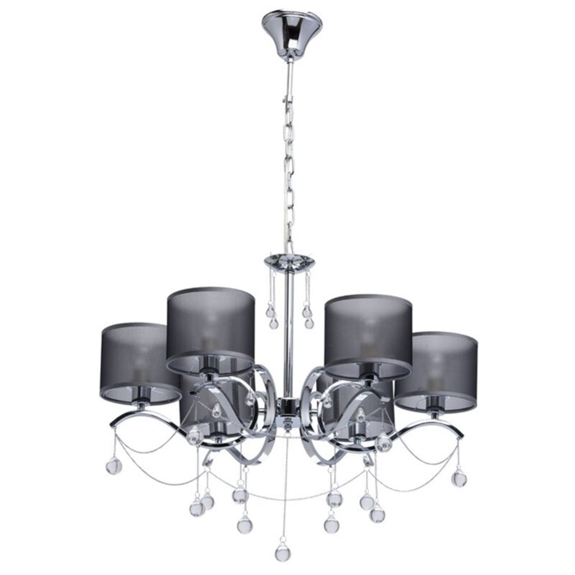 Home Loft Concept, Elegance 6-Light Shaded Chandelier - RRP £134.99 (HLCP5706 - 17435/13) 6E