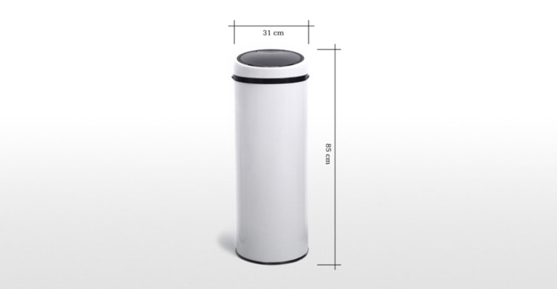 | x1 | Sensé Touch-free Sensor Bin 50L, White| RRP £49 | MAD-BINSNS004WHI-UK | (W40-46-3) 1B