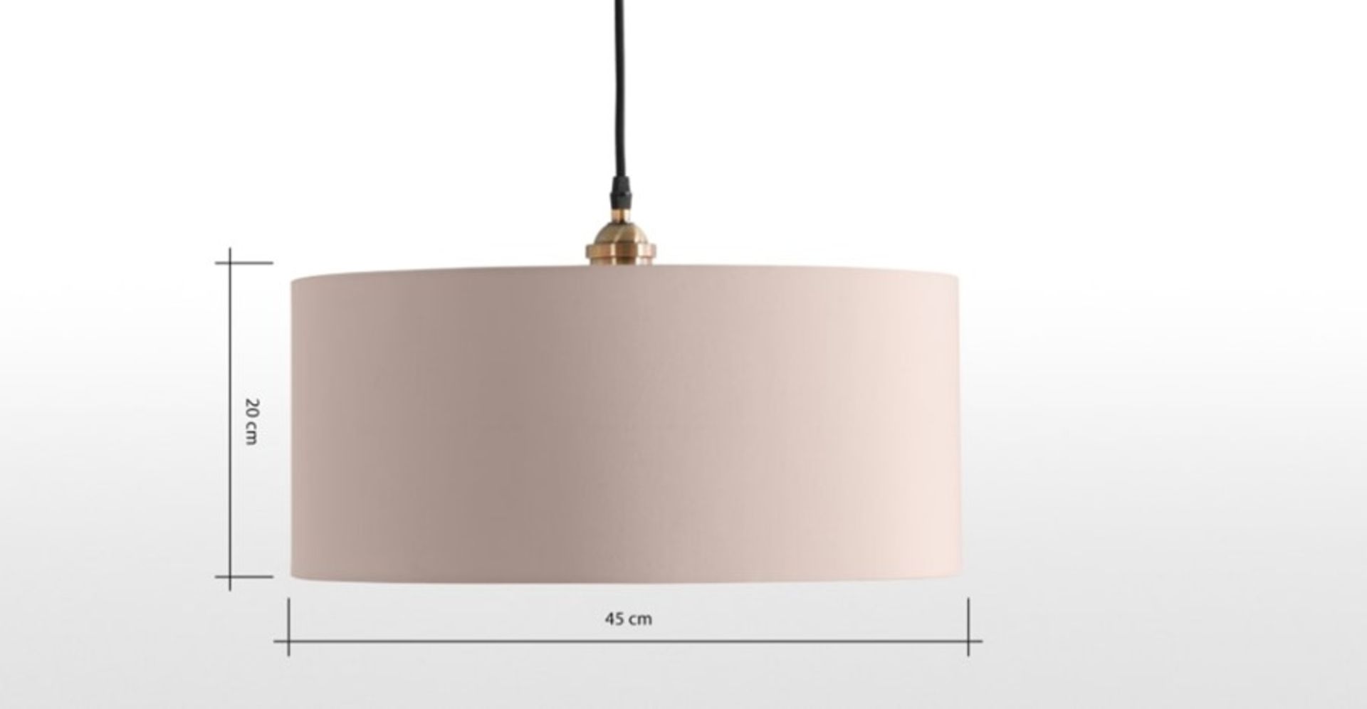 | x1 | Oro Pendant Drum Lamp Shade, Pink & Copper| RRP £32 | MAD-CLPHUE023PNK-UK | (W40-46-7) 1E