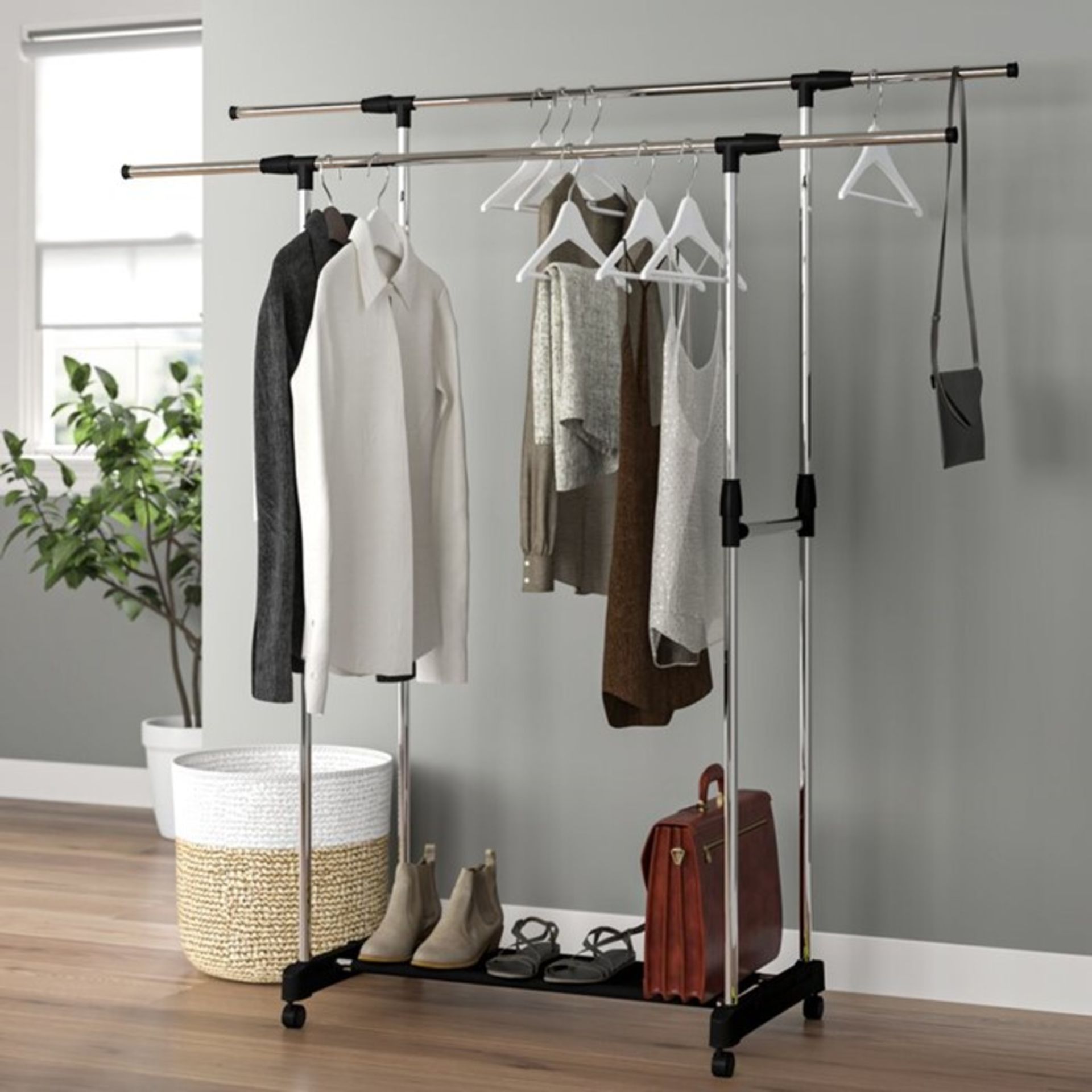 Wayfair Basics™, 92-150cm Wide Clothes Storage System - RRP £39.99 (QBFF2782 - 20321/35) 3B