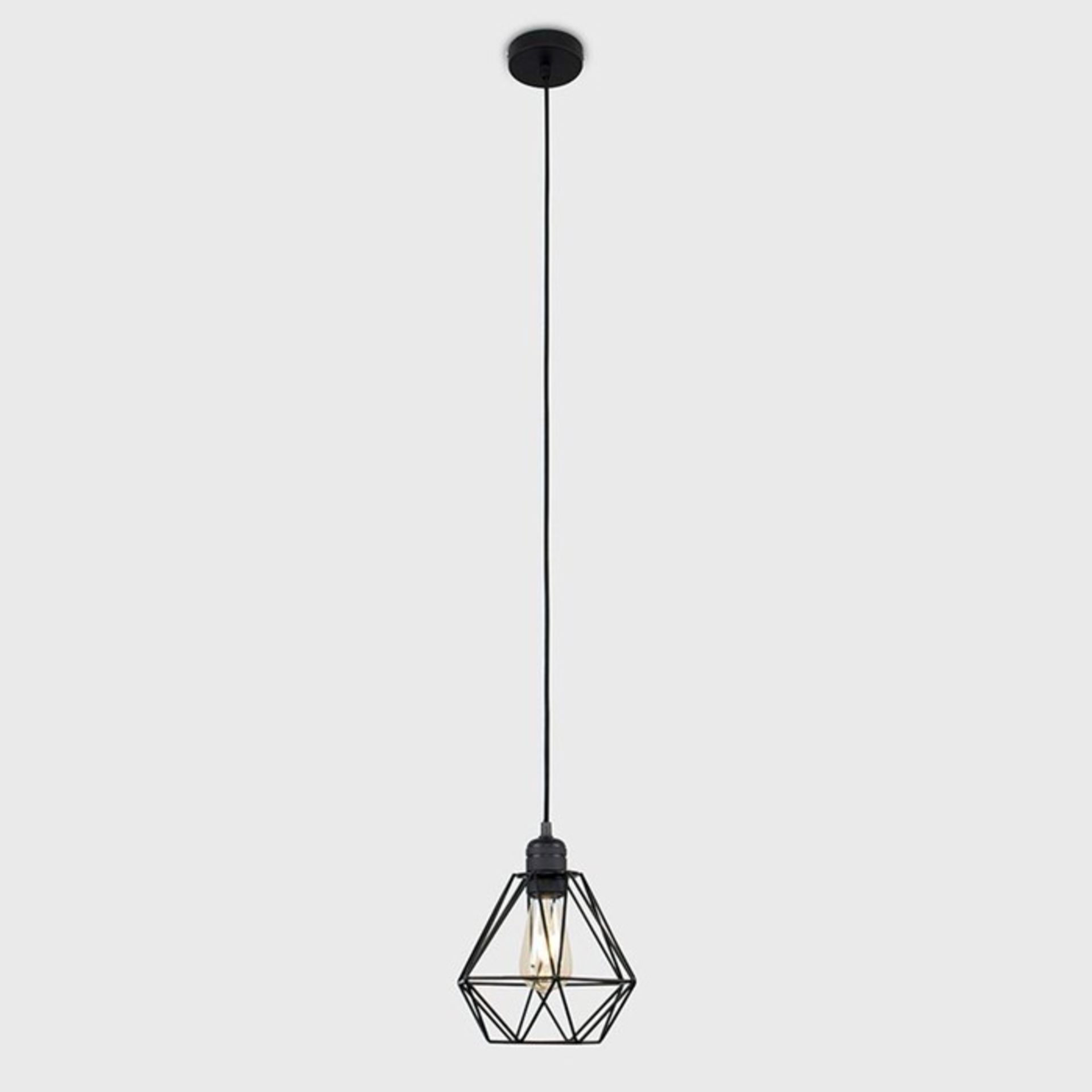 George Oliver, Elsie 1-Light Geometric Pendant (CHROME) (BULB INCLUDED) - RRP £38.09 (MSUN5541 -