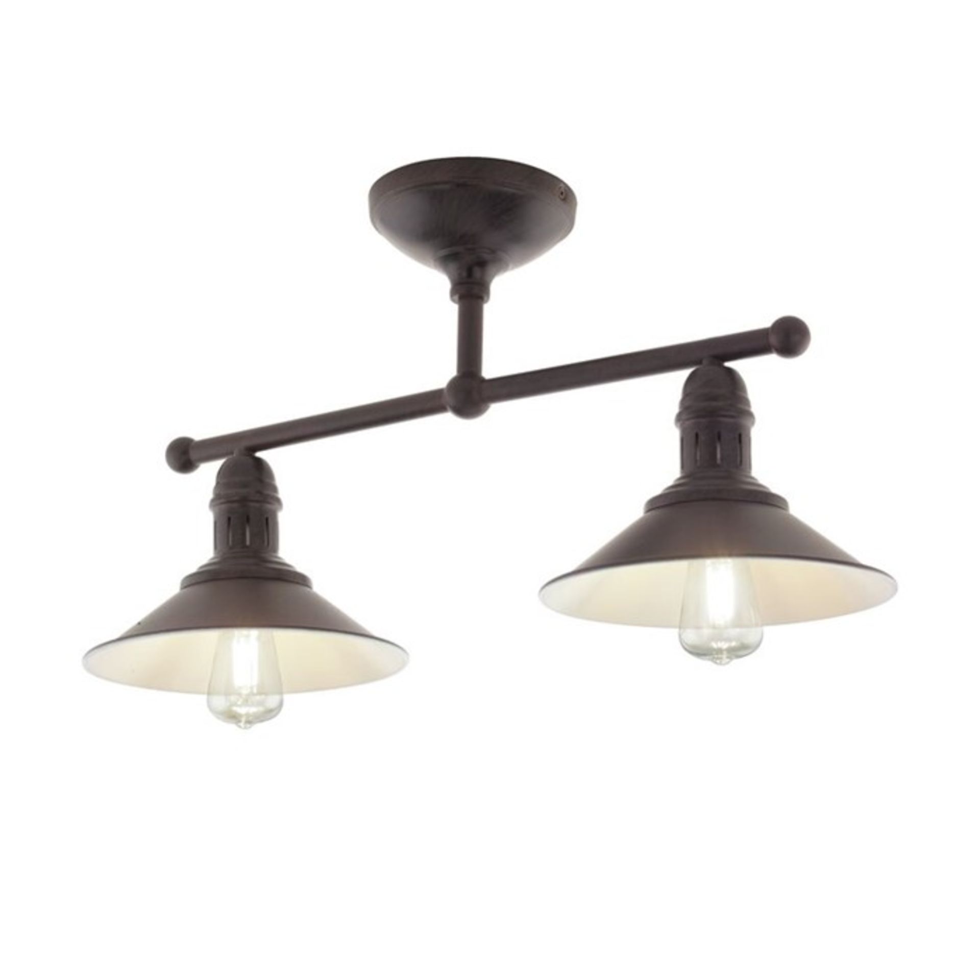 Williston Forge, Small 2-Light Semi Flush Mount - RRP £45.99 ( U000391436 - 16136/11) 7D