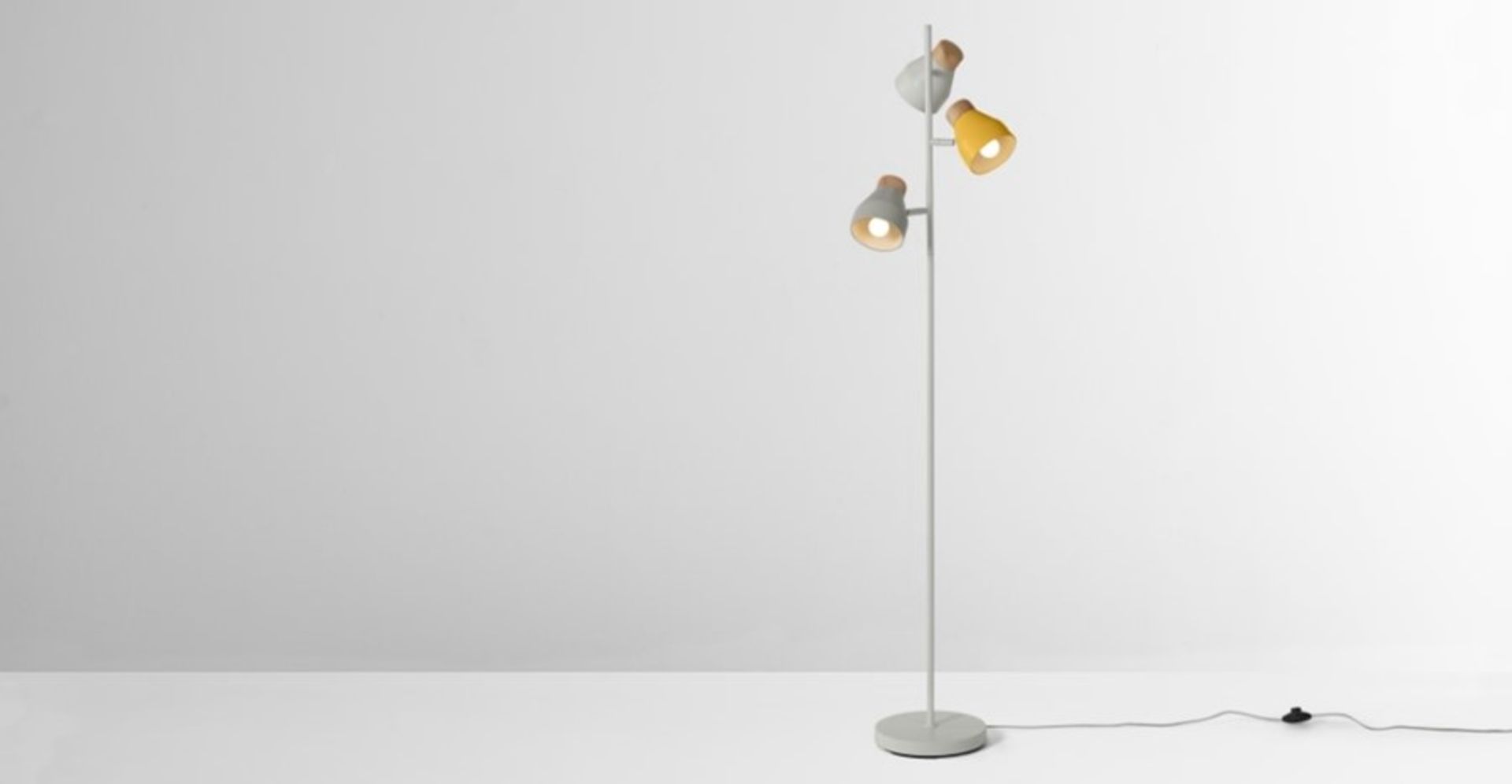 | x1 | Albert Floor Light, Muted Grey Grey & Mustard| RRP £89 | MAD-FLPALB017YEL-UK | (W40-44-13)