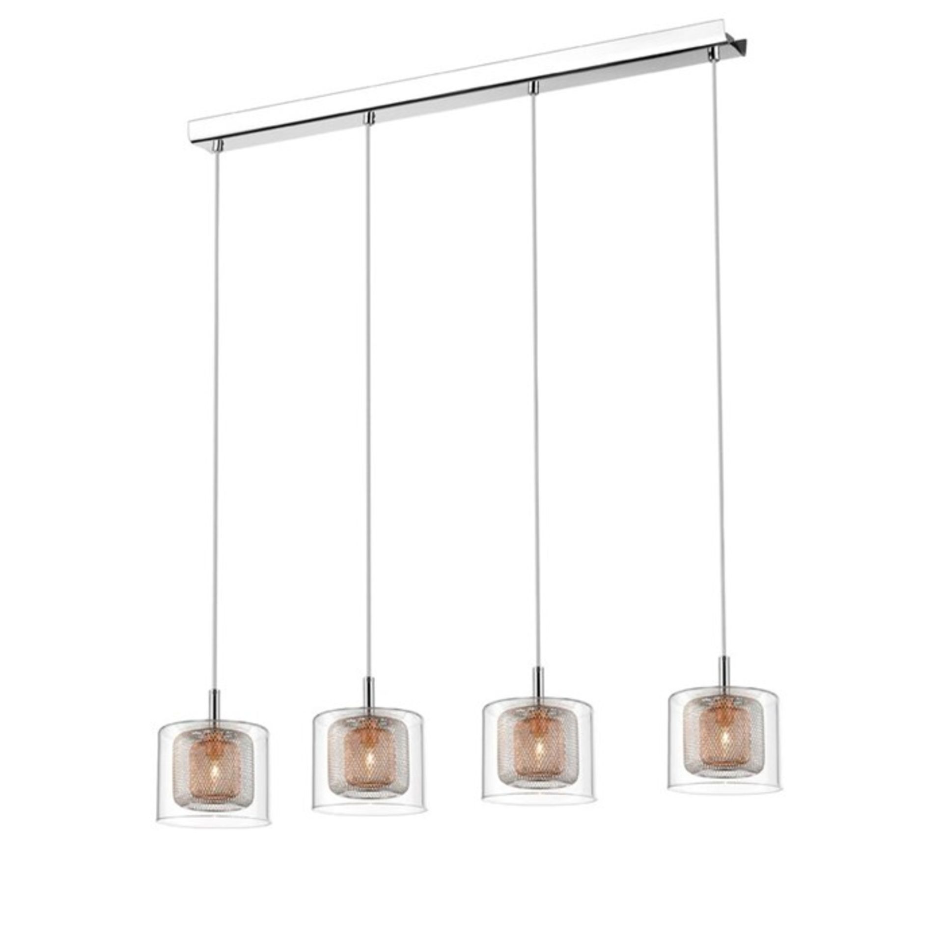 Milo Lighting, Kettering 4-Light Kitchen Island Pendant - RRP £178.99 (MLOL1034 - 16136/16) 7C