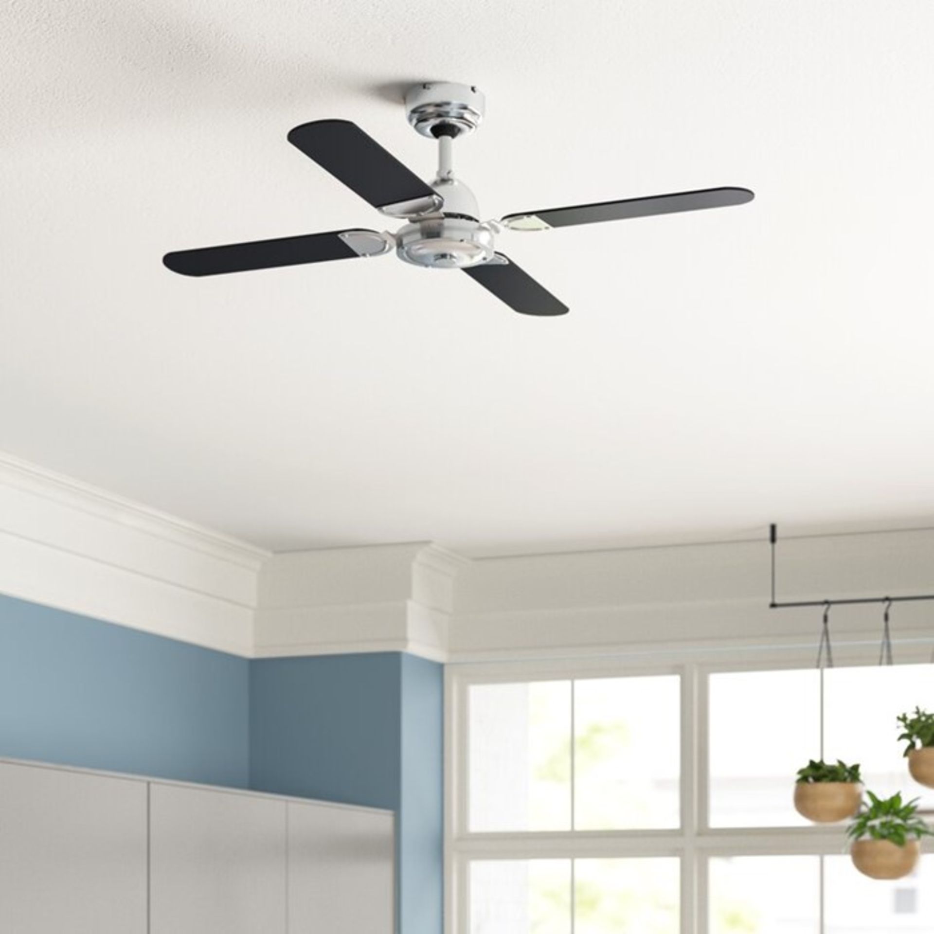 17 Stories, Gonsalve 107cm Magnum 4-Blade Ceiling Fan with Remote - RRP £59.99 (MSUN1880 - 17210/71)