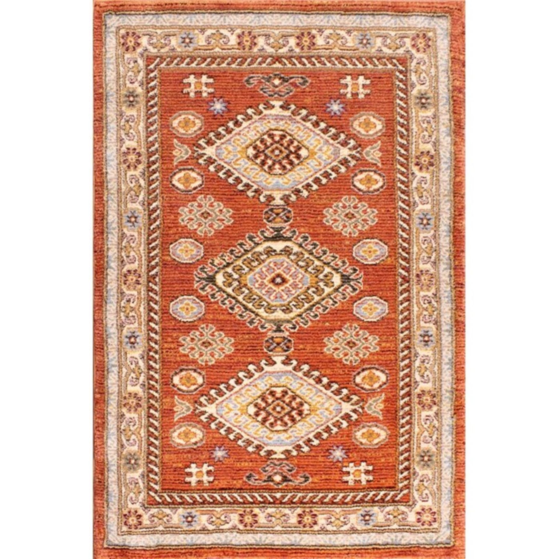 Bloomsbury Market,Rocco Terracotta Rug - RRP £55.99 (QWG10188 -17633/21)